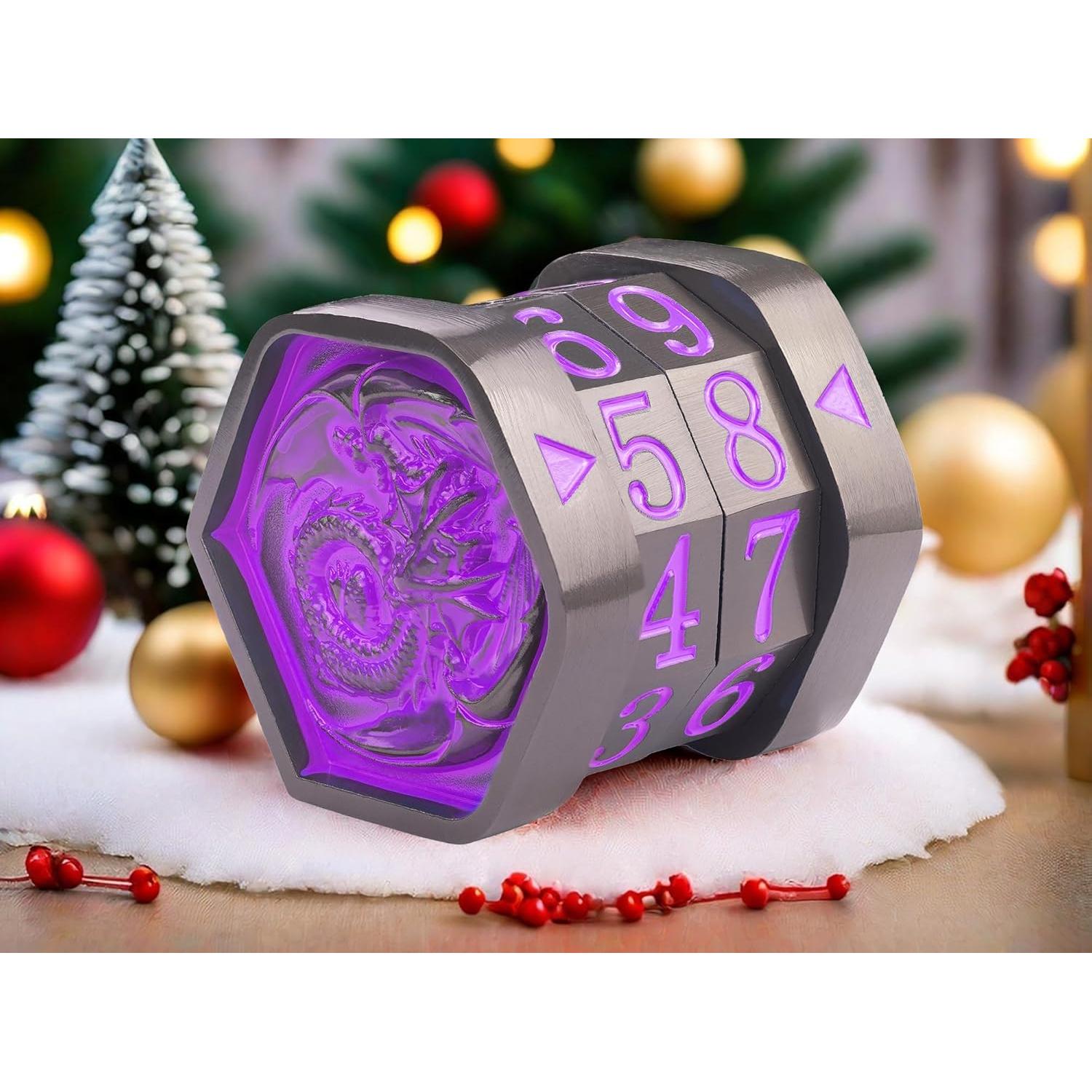 Contador de Vida MTG UONUOT Metal Niquel Negro/Púrpura