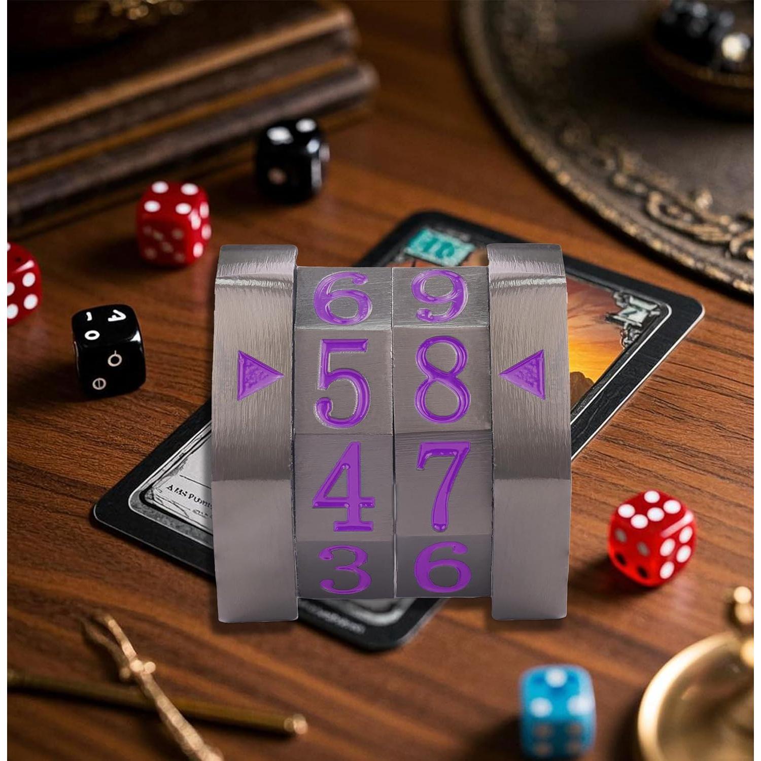 Contador de Vida MTG UONUOT Metal Niquel Negro/Púrpura