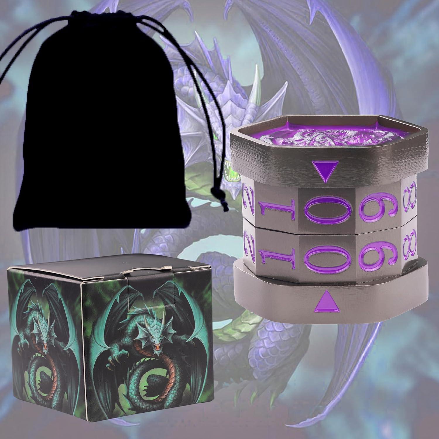 Contador de Vida MTG UONUOT Metal Niquel Negro/Púrpura