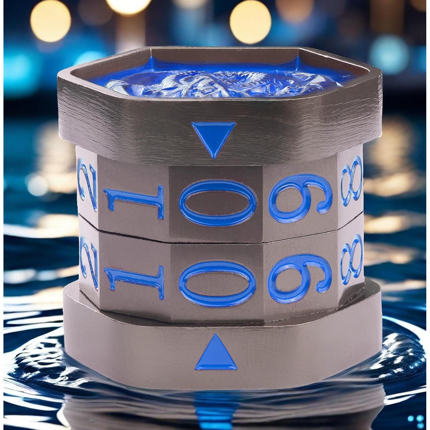 Contador de Vida MTG UONUOT Metal 3.4x3.5cm Negro-Azul