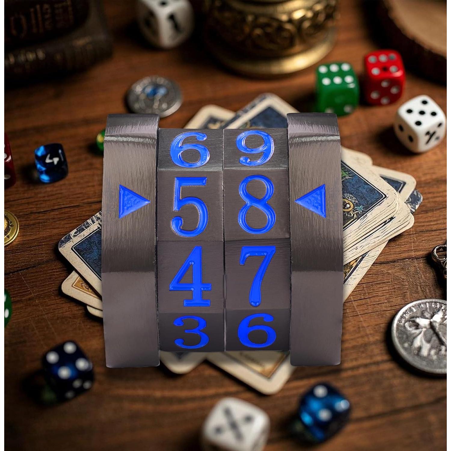 Contador de Vida MTG UONUOT Metal 3.4x3.5cm Negro-Azul