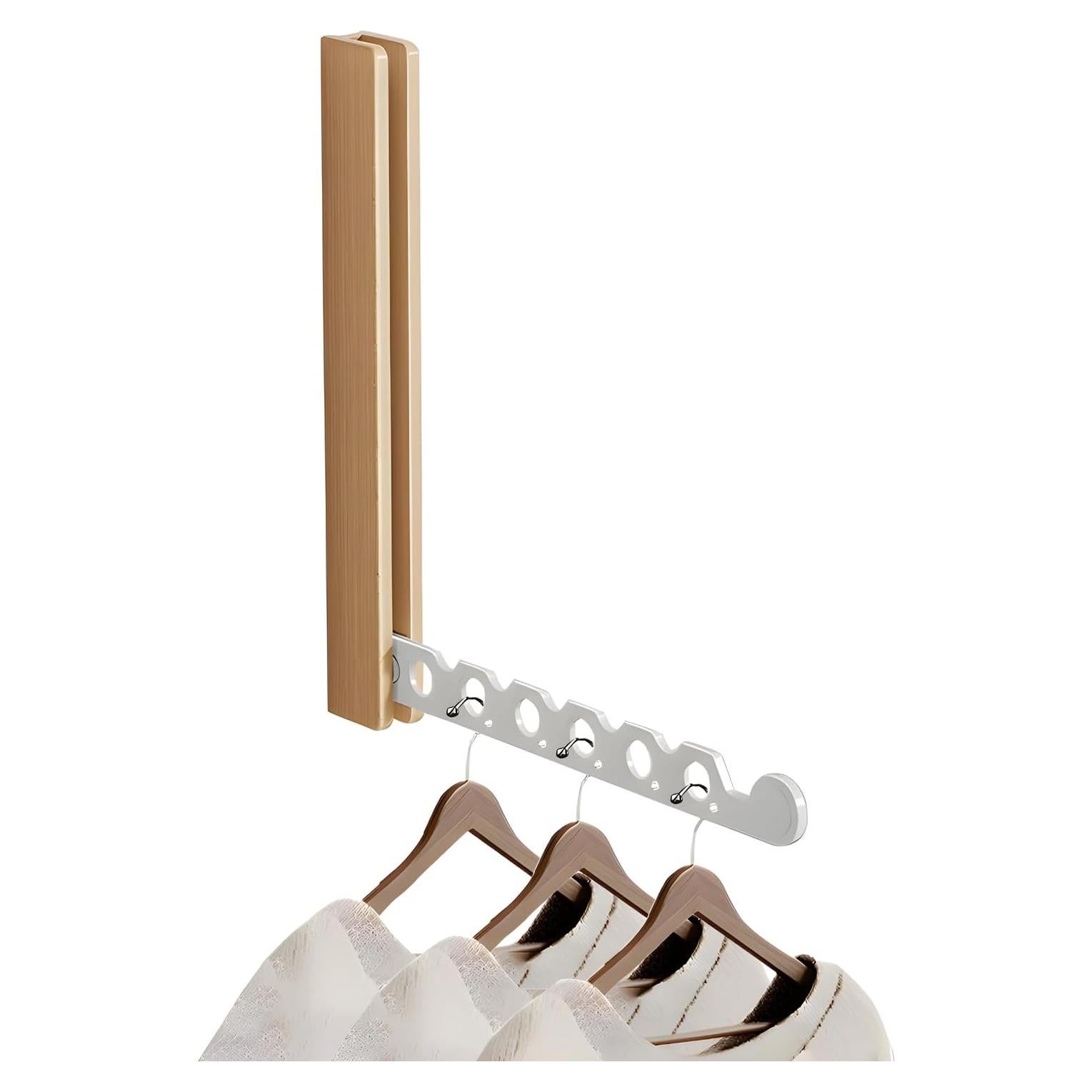 Perchero Plegable FULANCCY de Madera de Haya Blanca 32x31cm