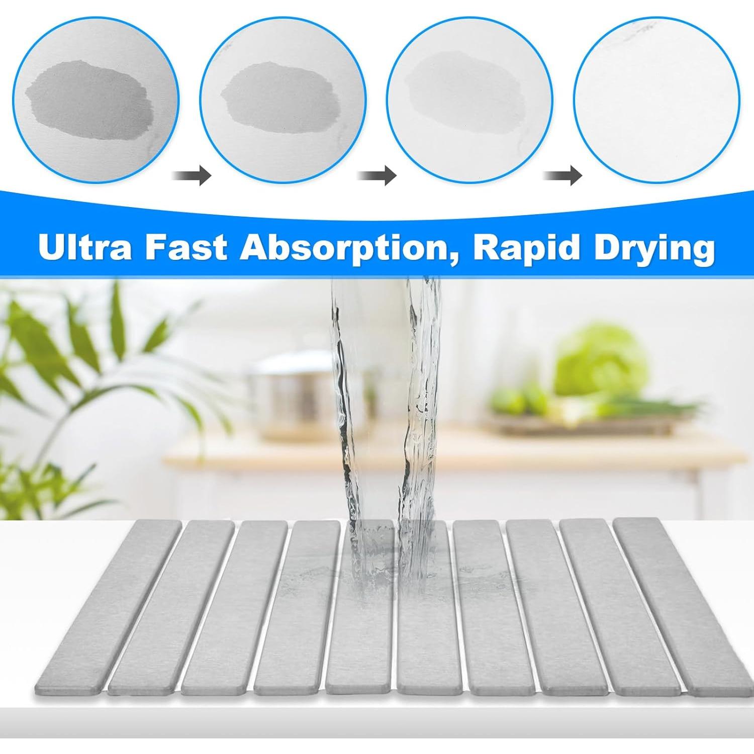 Alfombrilla de Secado de Platos Duztivb 61x41cm Diatomácea