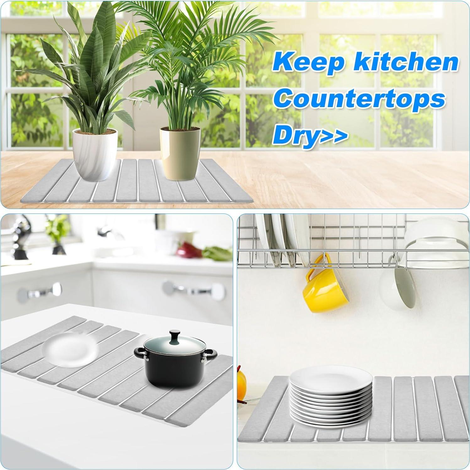 Alfombrilla de Secado de Platos Duztivb 61x41cm Diatomácea