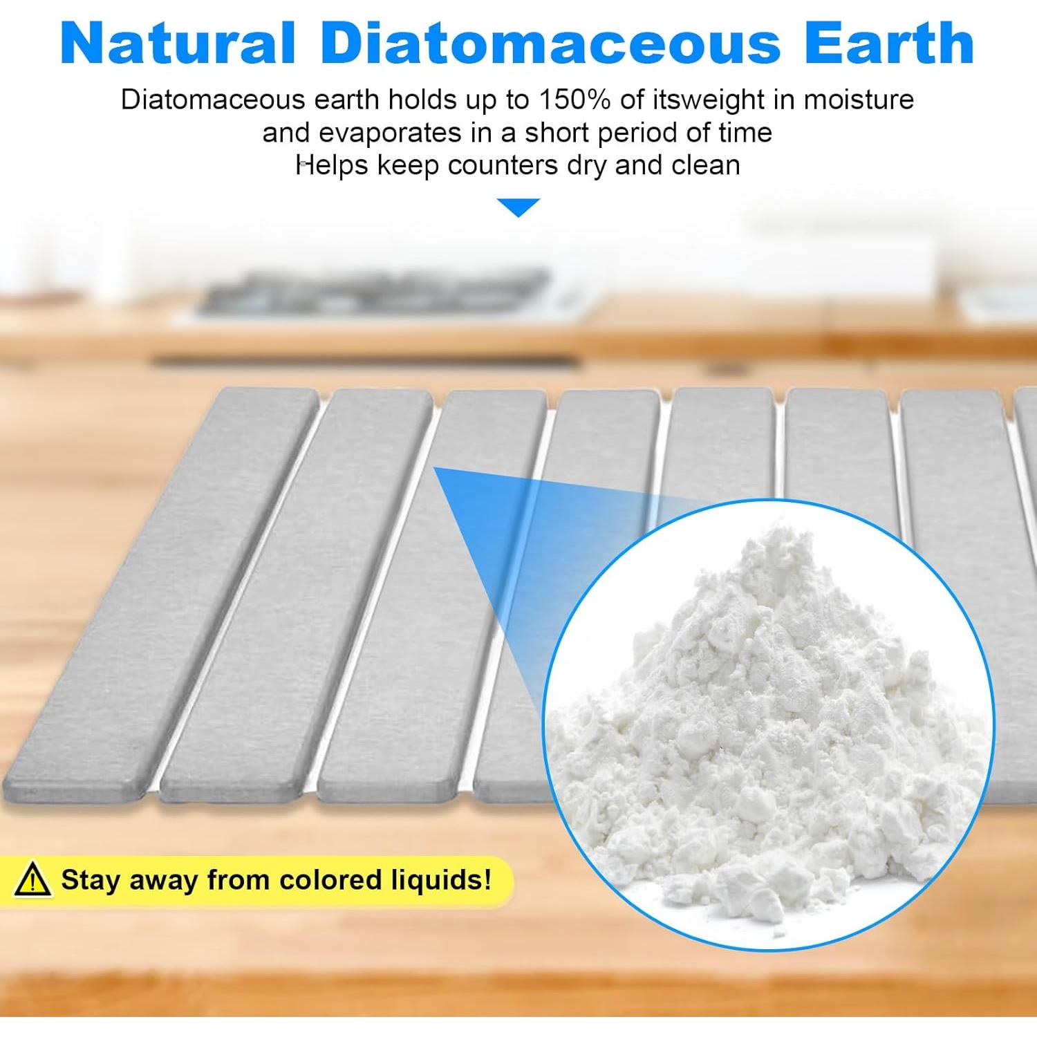 Alfombrilla de Secado de Platos Duztivb 61x41cm Diatomácea