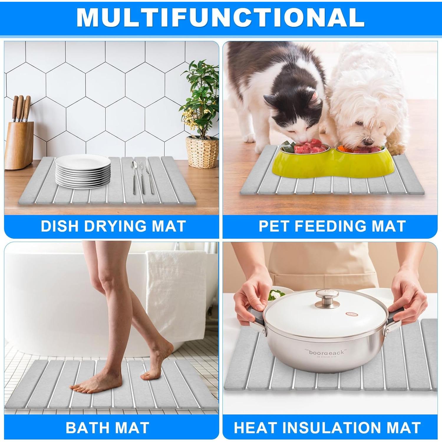 Alfombrilla de Secado de Platos Duztivb 61x41cm Diatomácea