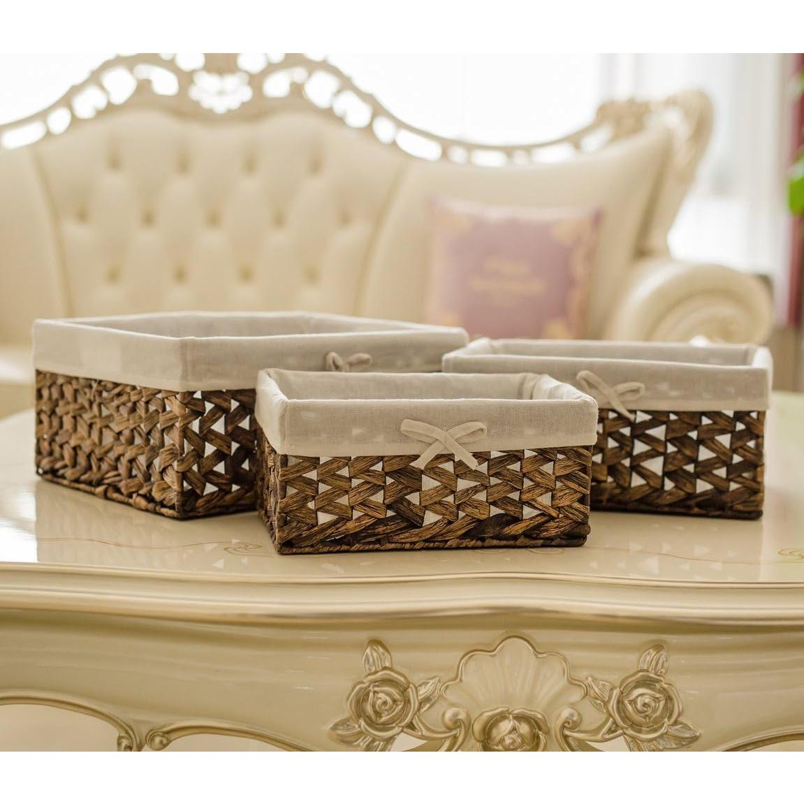 Cesta de Almacenamiento Pequeña Kingwillow de Juncos de Agua