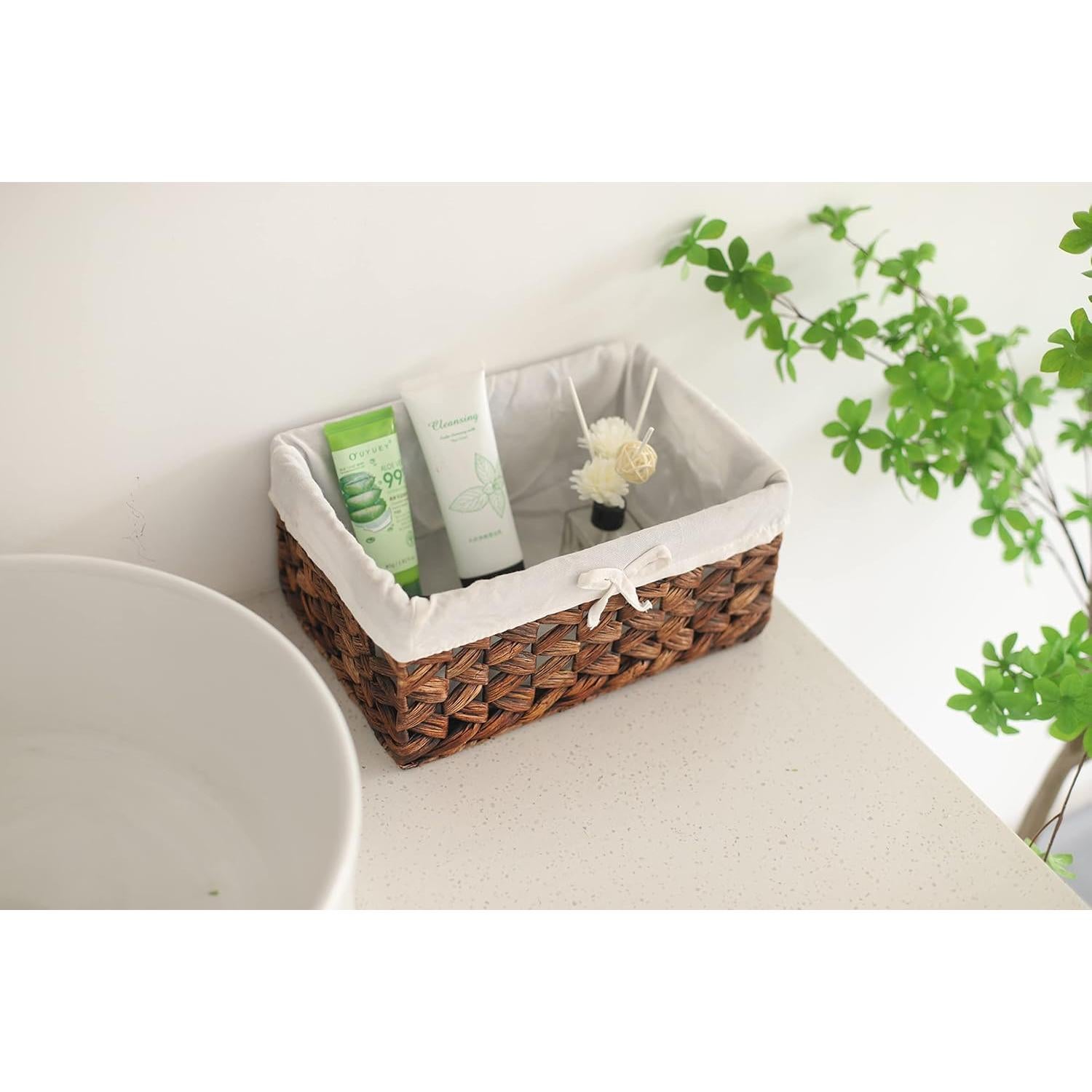 Cesta de Almacenamiento Pequeña Kingwillow de Juncos de Agua