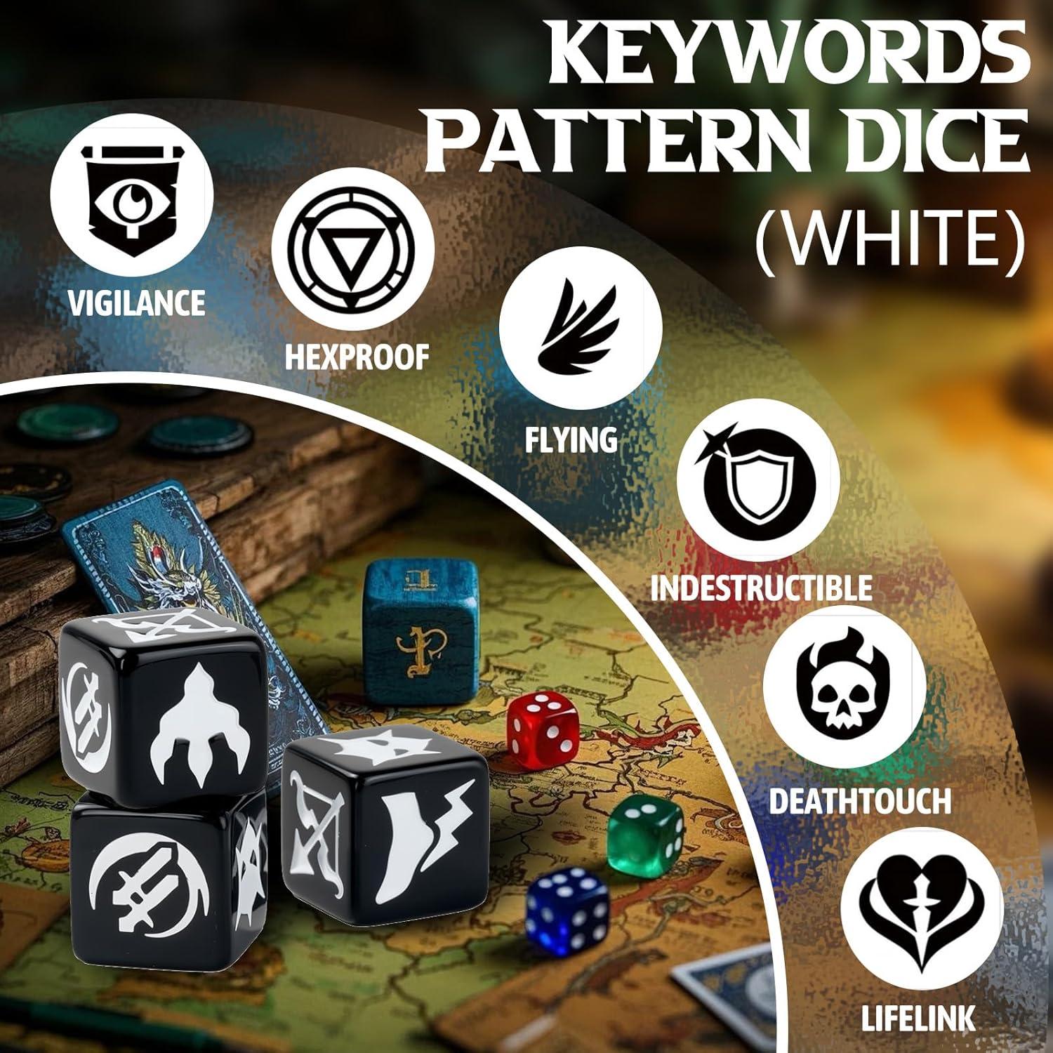 Dados de Palabras Clave MTG 48 Piezas Multicolor