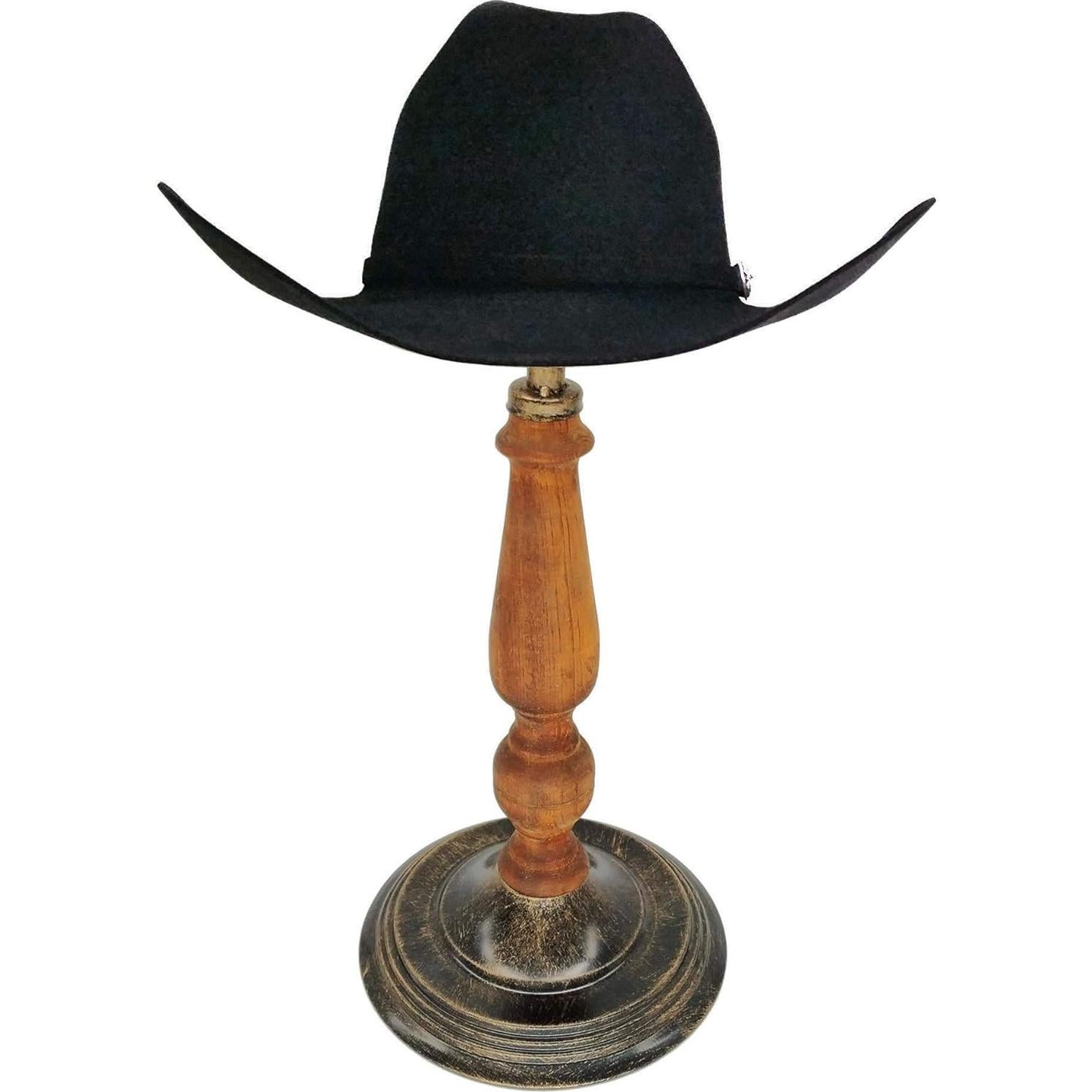 Soporte para Sombreros Owlgift de Metal y Madera Rústica - Bronce