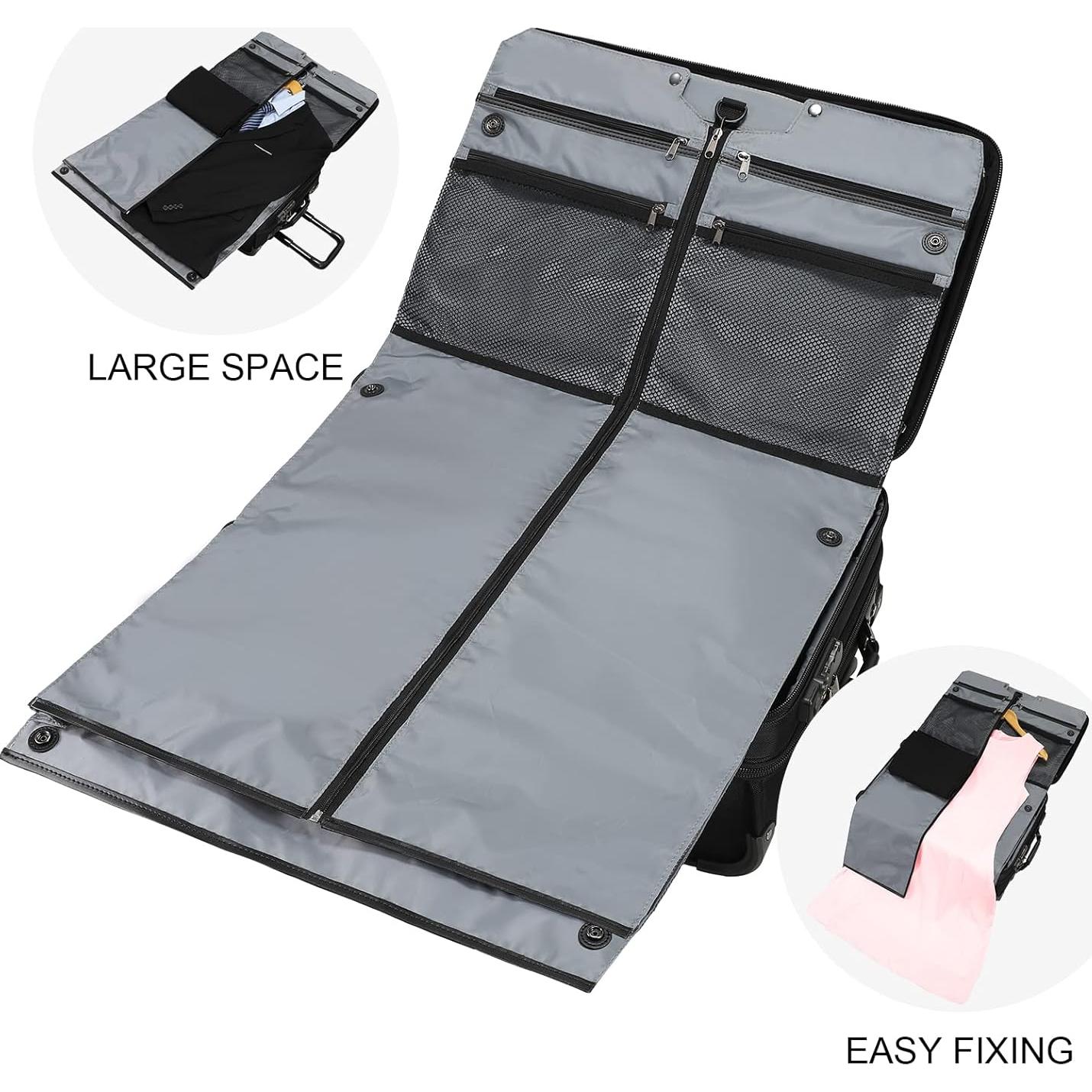 Bolsa de Ropa Rodante Modoker 60L Negra para Trajes