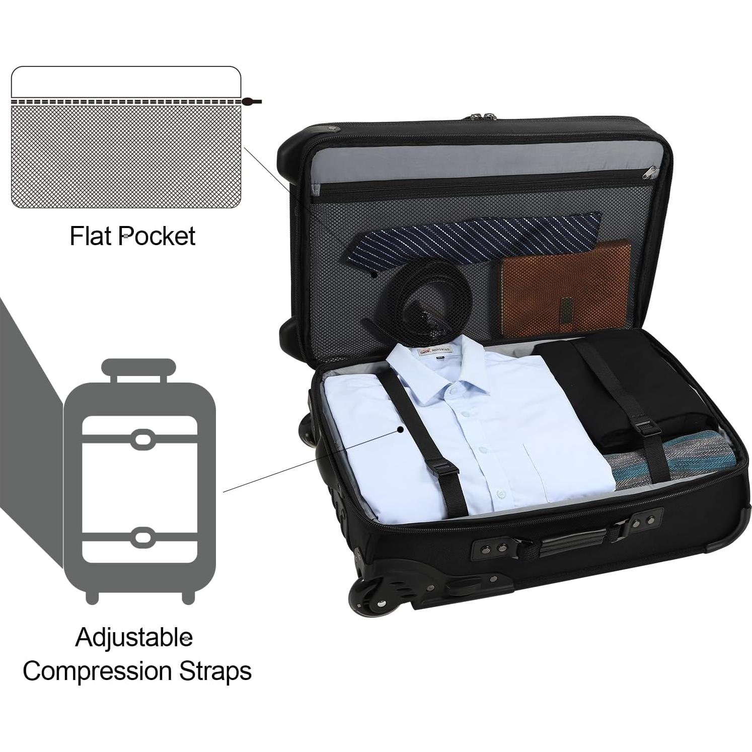 Bolsa de Ropa Rodante Modoker 60L Negra para Trajes