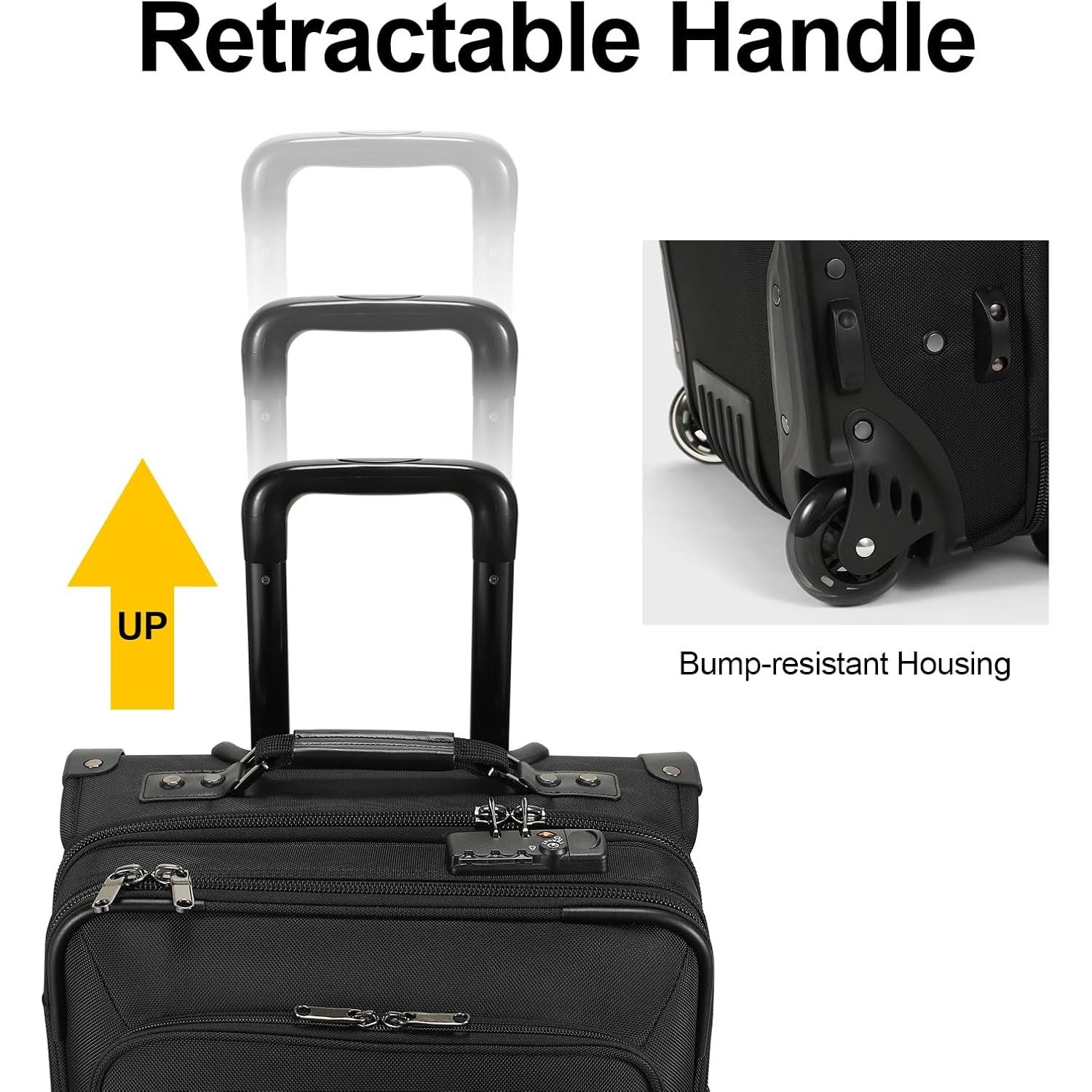 Bolsa de Ropa Rodante Modoker 60L Negra para Trajes