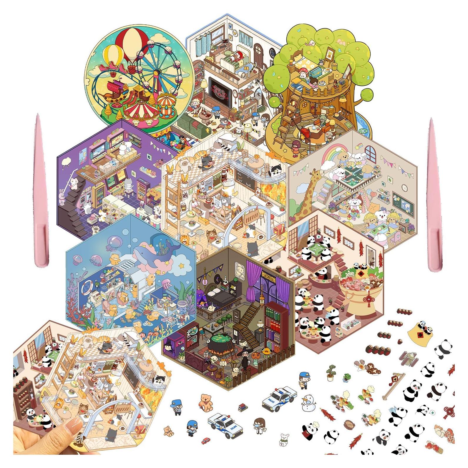 Set de Stickers 3D DIY isqThalpsygen - 9 Piezas Reutilizables