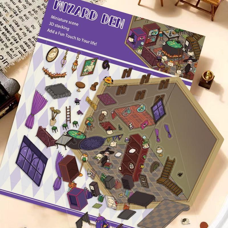 Set de Stickers 3D DIY isqThalpsygen - 9 Piezas Reutilizables