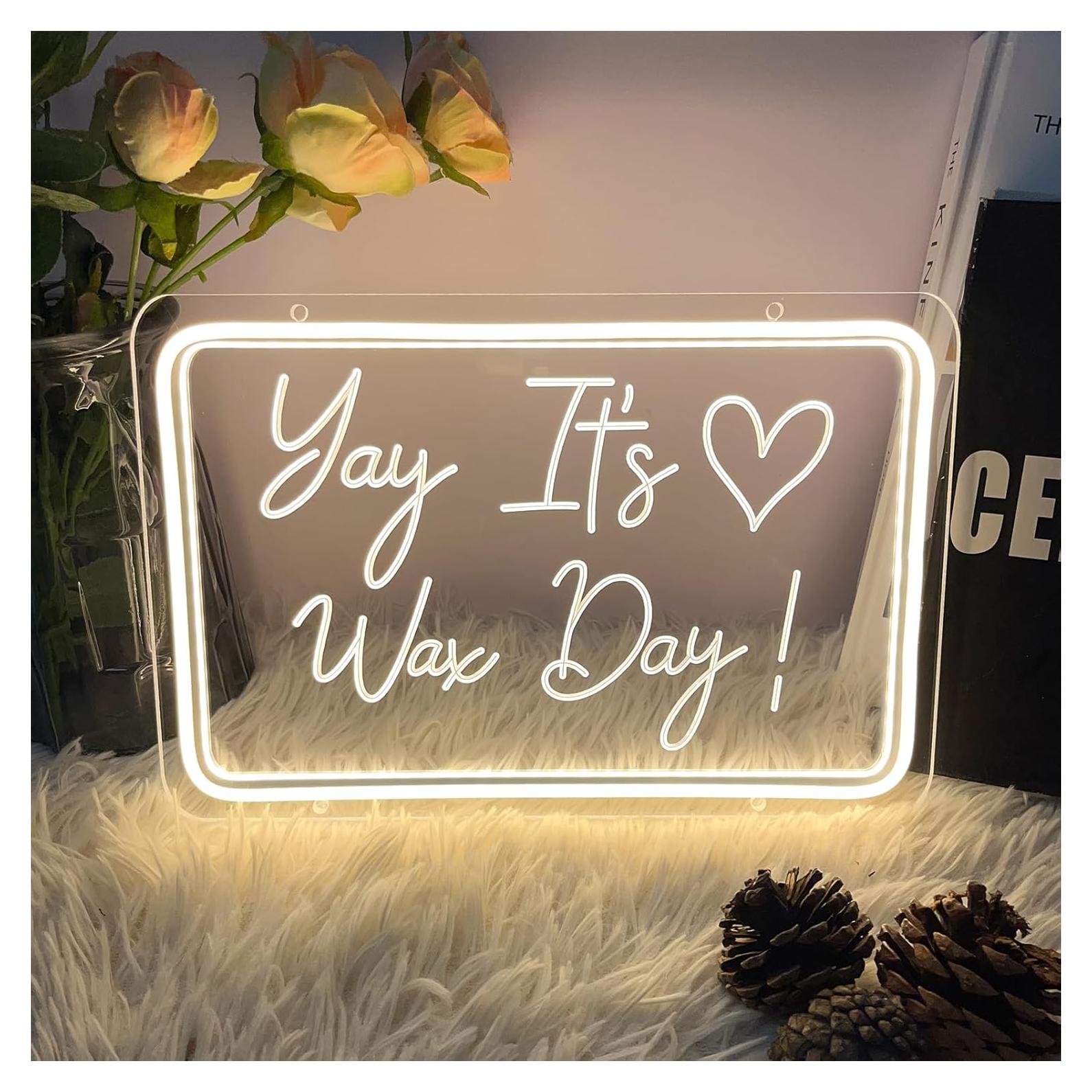 Cartel de Neón LED Yay Es Día de Cera 30x20 cm Decoración