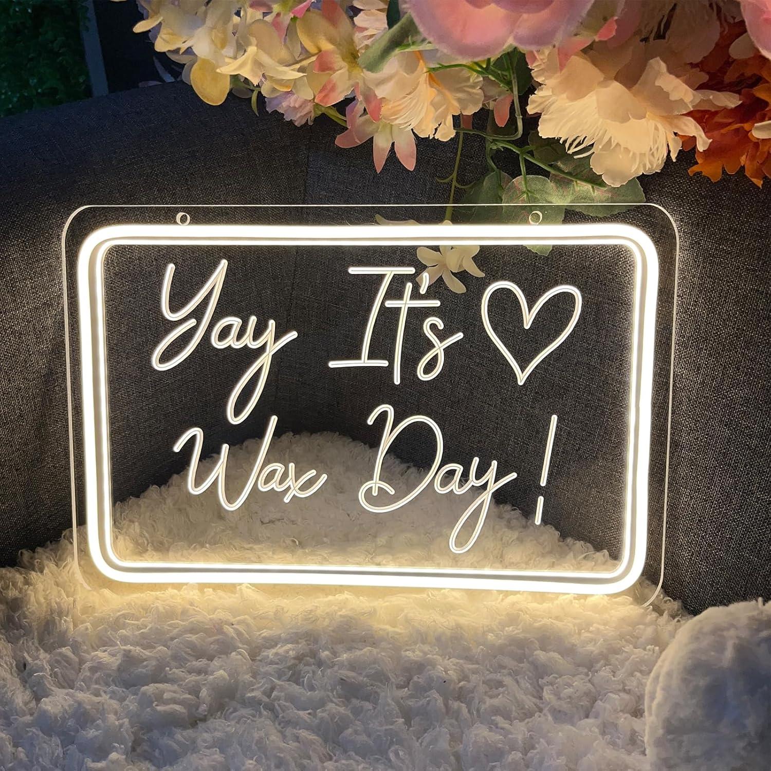 Cartel de Neón LED Yay Es Día de Cera 30x20 cm Decoración