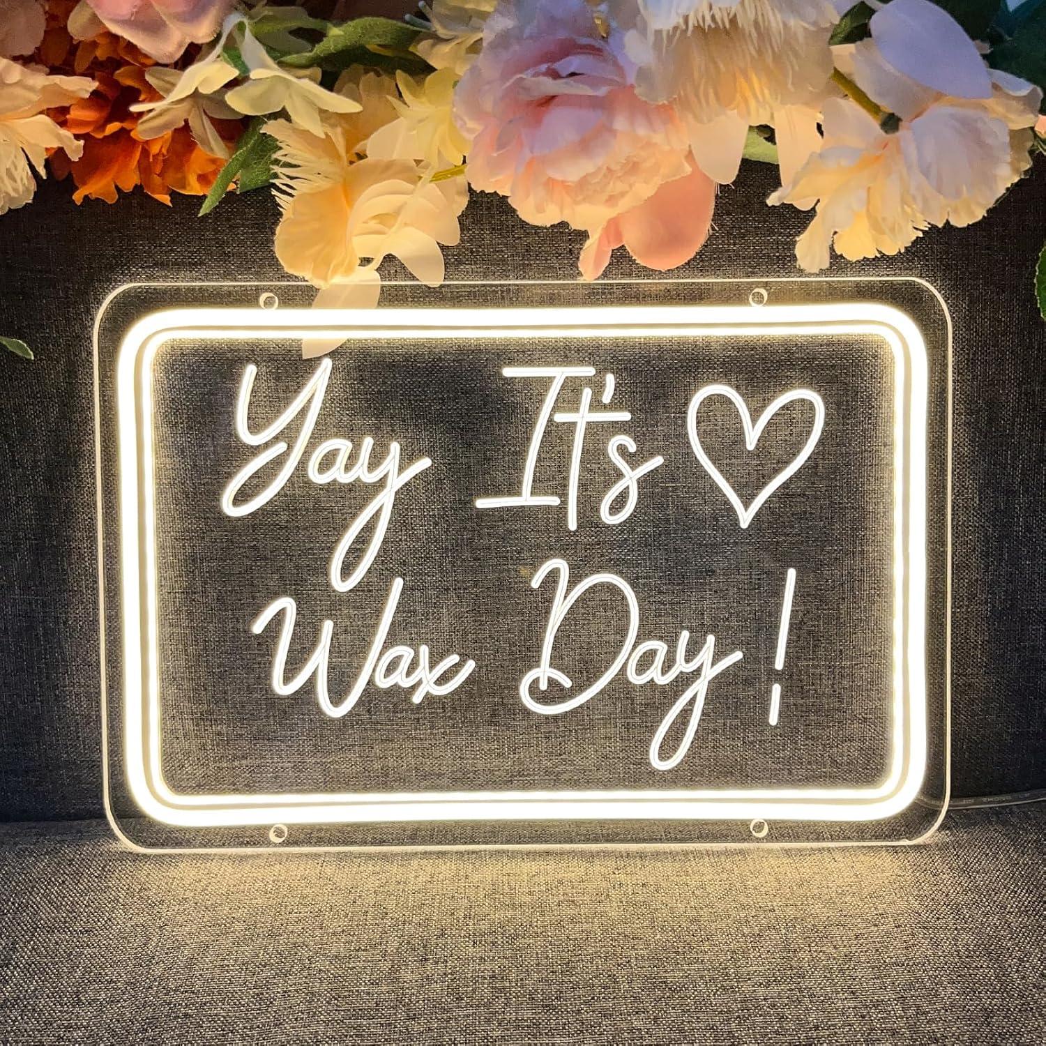 Cartel de Neón LED Yay Es Día de Cera 30x20 cm Decoración