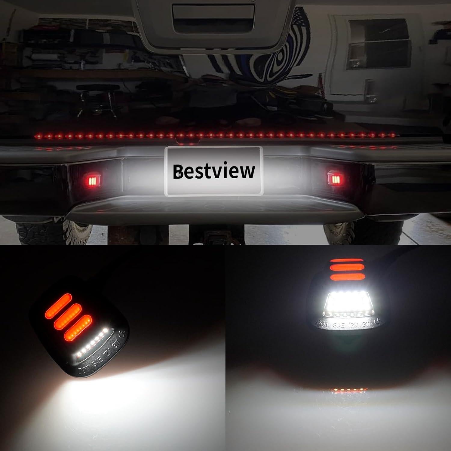 Luces de Placa LED Mejorvista Neón Rojo para Chevy 1988-2000