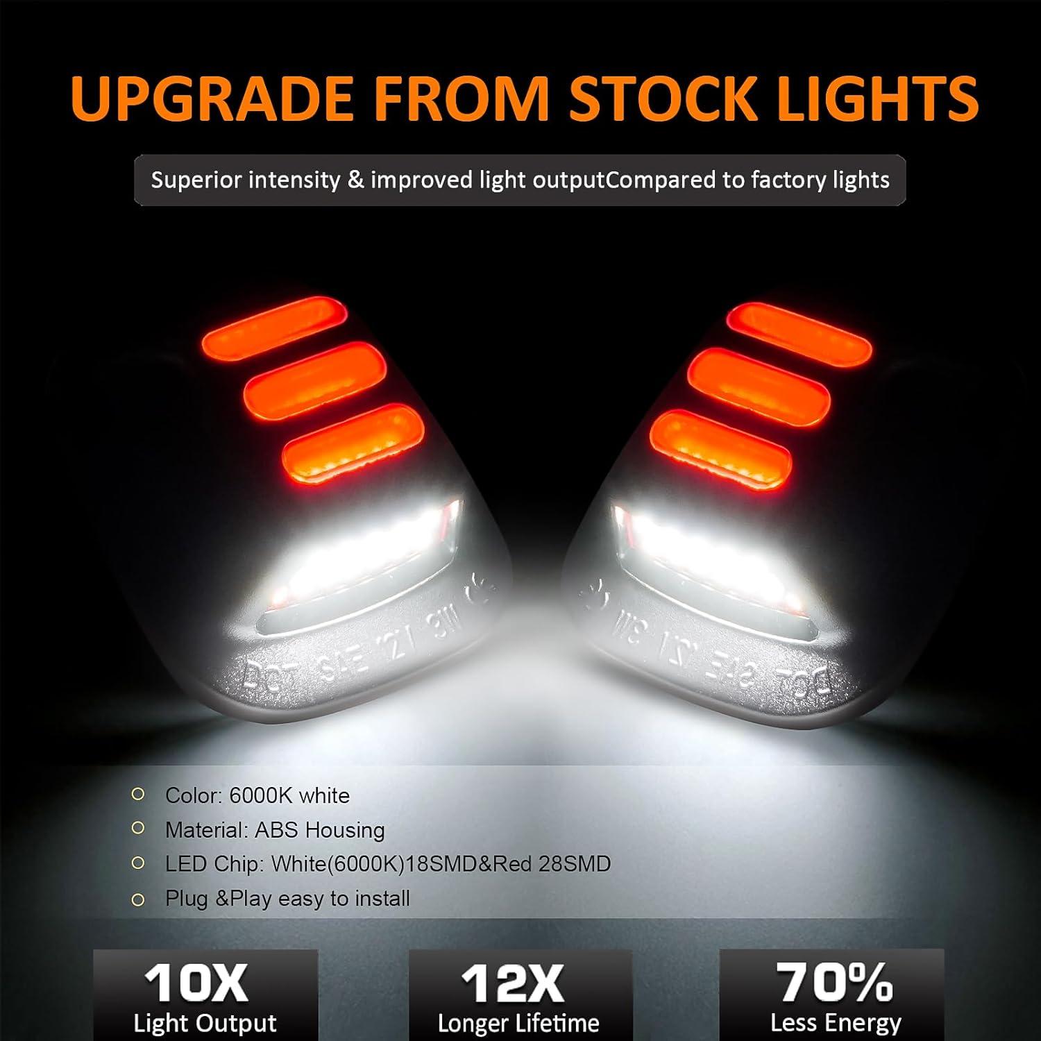 Luces de Placa LED Mejorvista Neón Rojo para Chevy 1988-2000