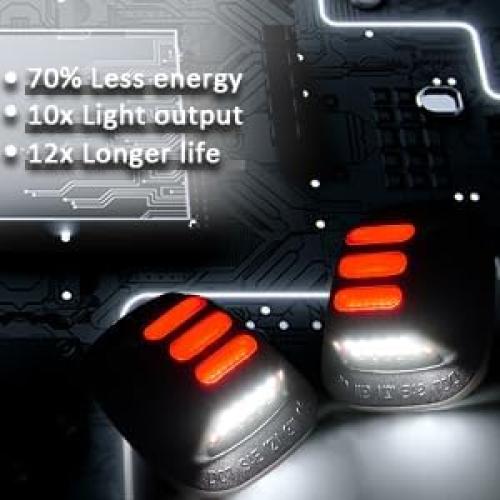 Luces de Placa LED Mejorvista Neón Rojo para Chevy 1988-2000