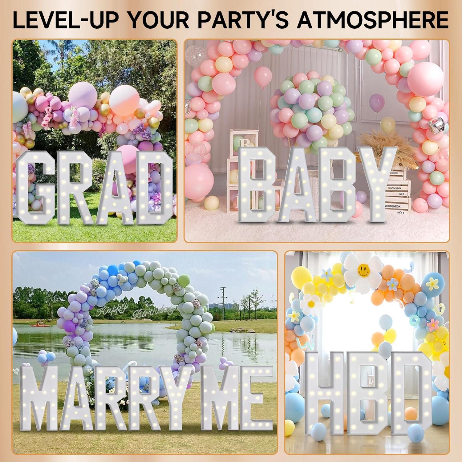 Letra A de Marquesina Eufony 4FT con Luces LED para Fiestas