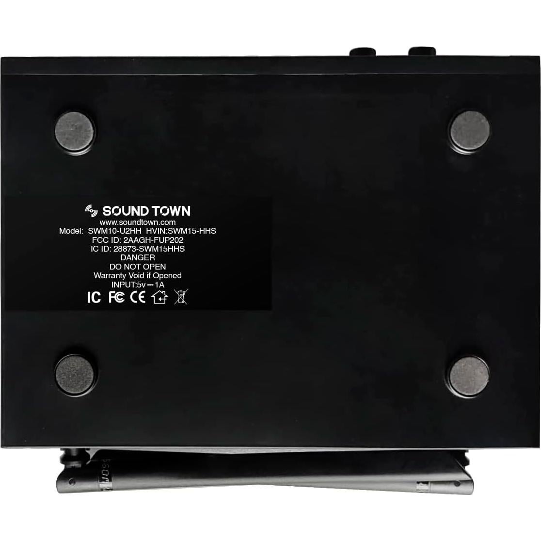 Sistema de micrófono inalámbrico UHF Sound Town SWM10-U2HH 2 canales