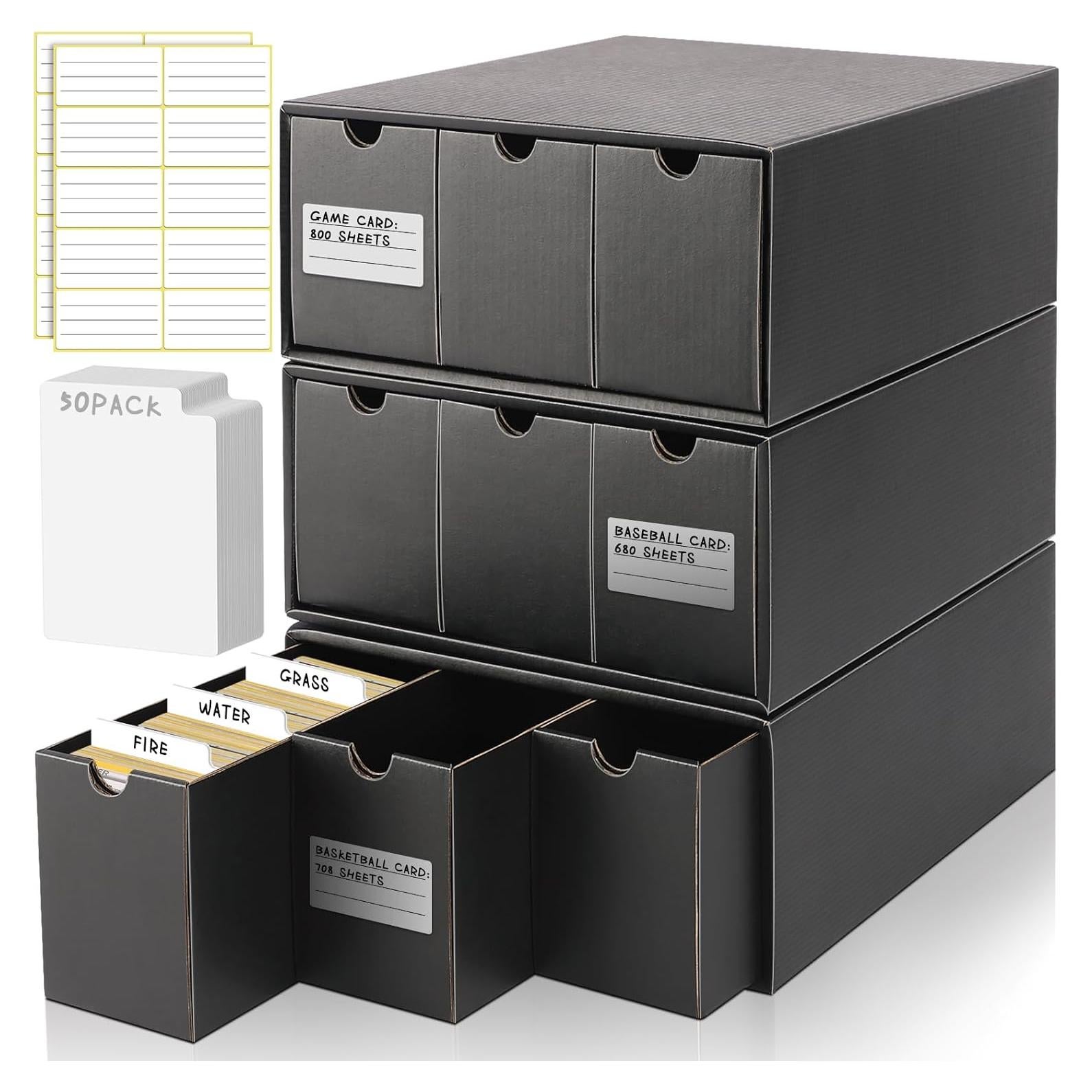 Caja de Almacenamiento de Cartas Homthy 9 Compartimentos 600 Cartas