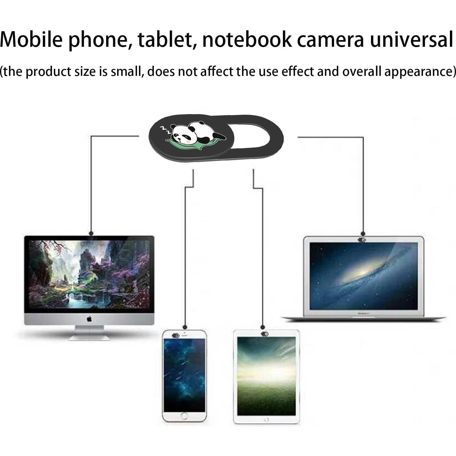 Cubierta de Webcam Eledabra 3PCS - Protección Privacidad Panda