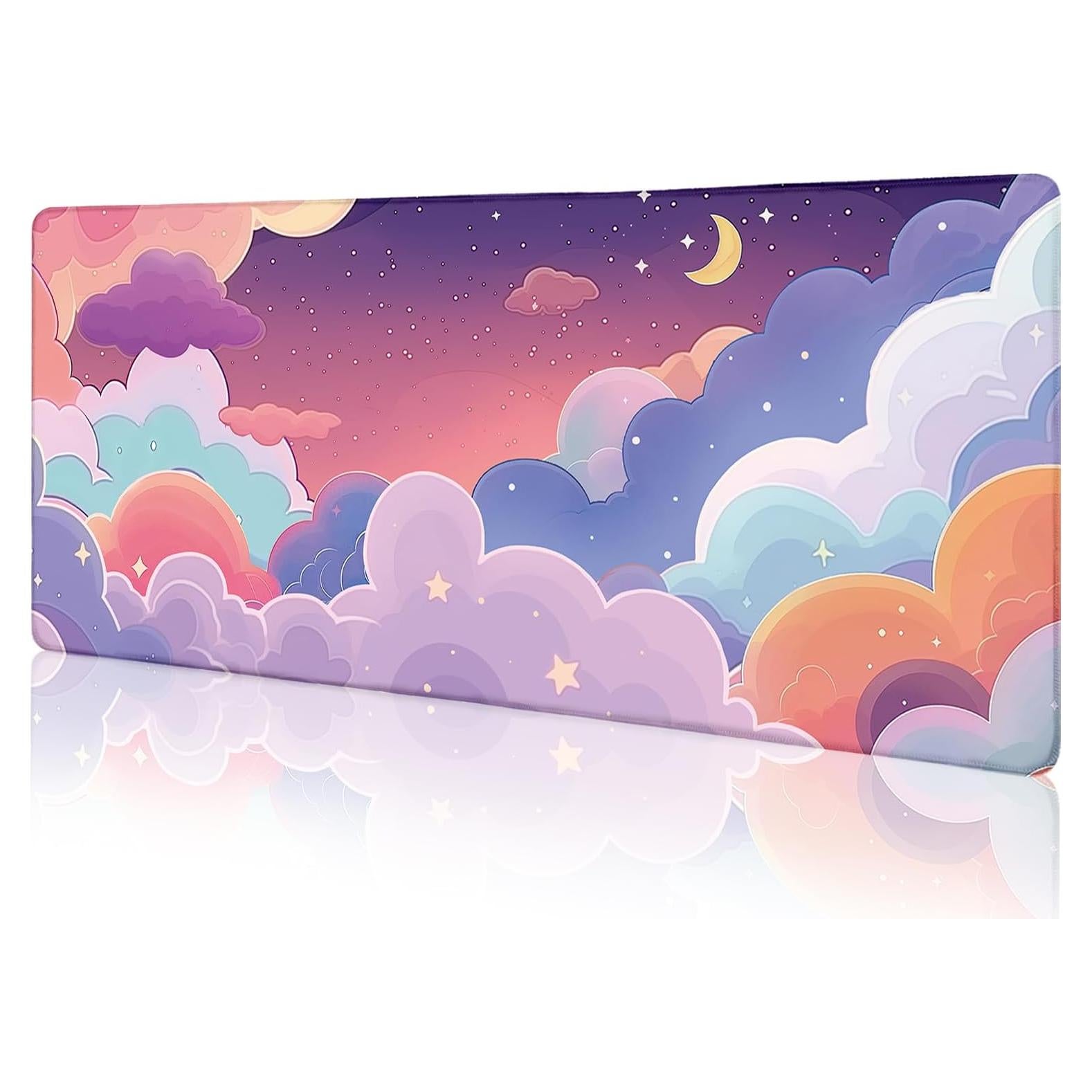 Alfombrilla de Ratón Grande LIMKRIAN Nubes Púrpuras 80x30cm