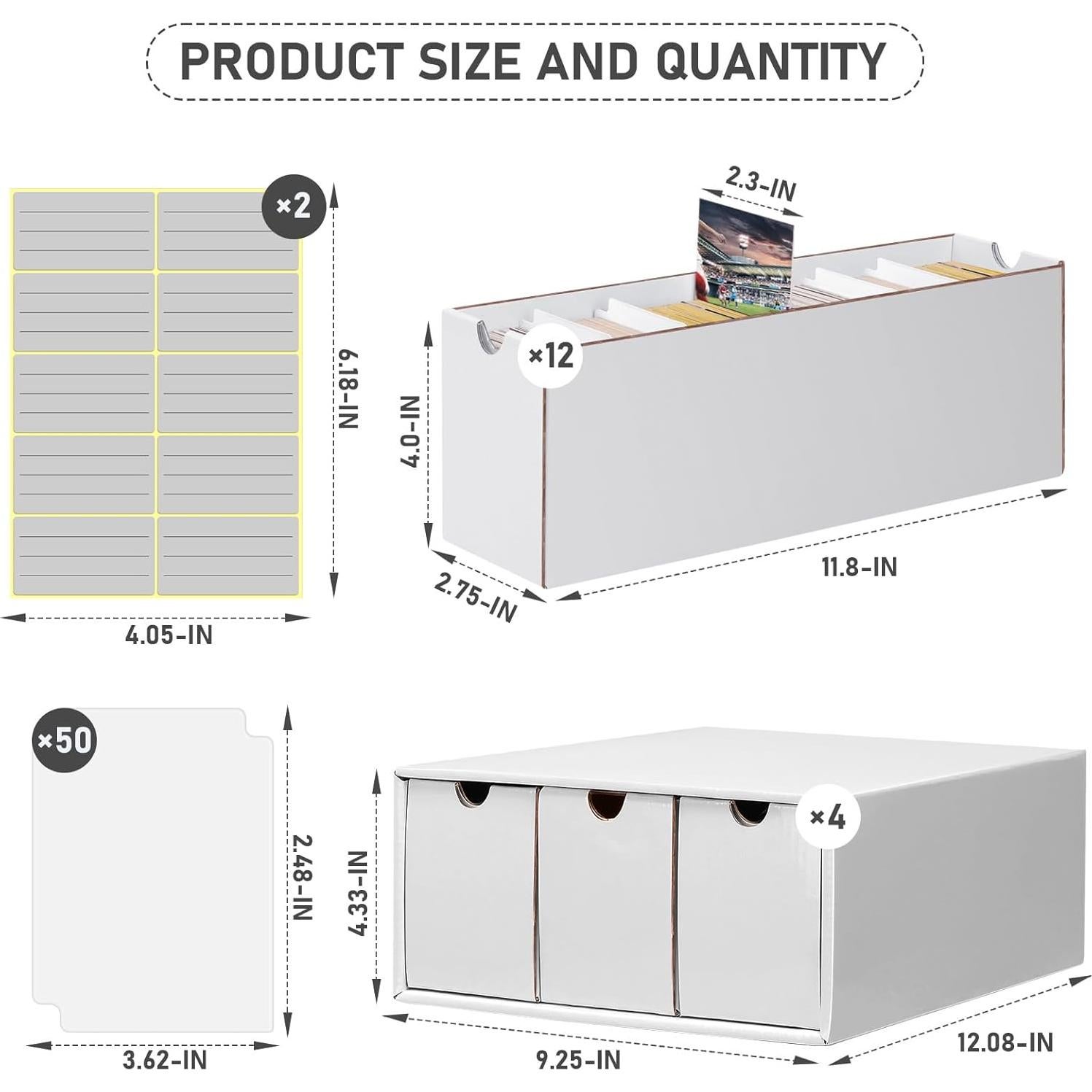 Caja de Almacenamiento Homthy 12 Paquete para Cartas 600 Cap.
