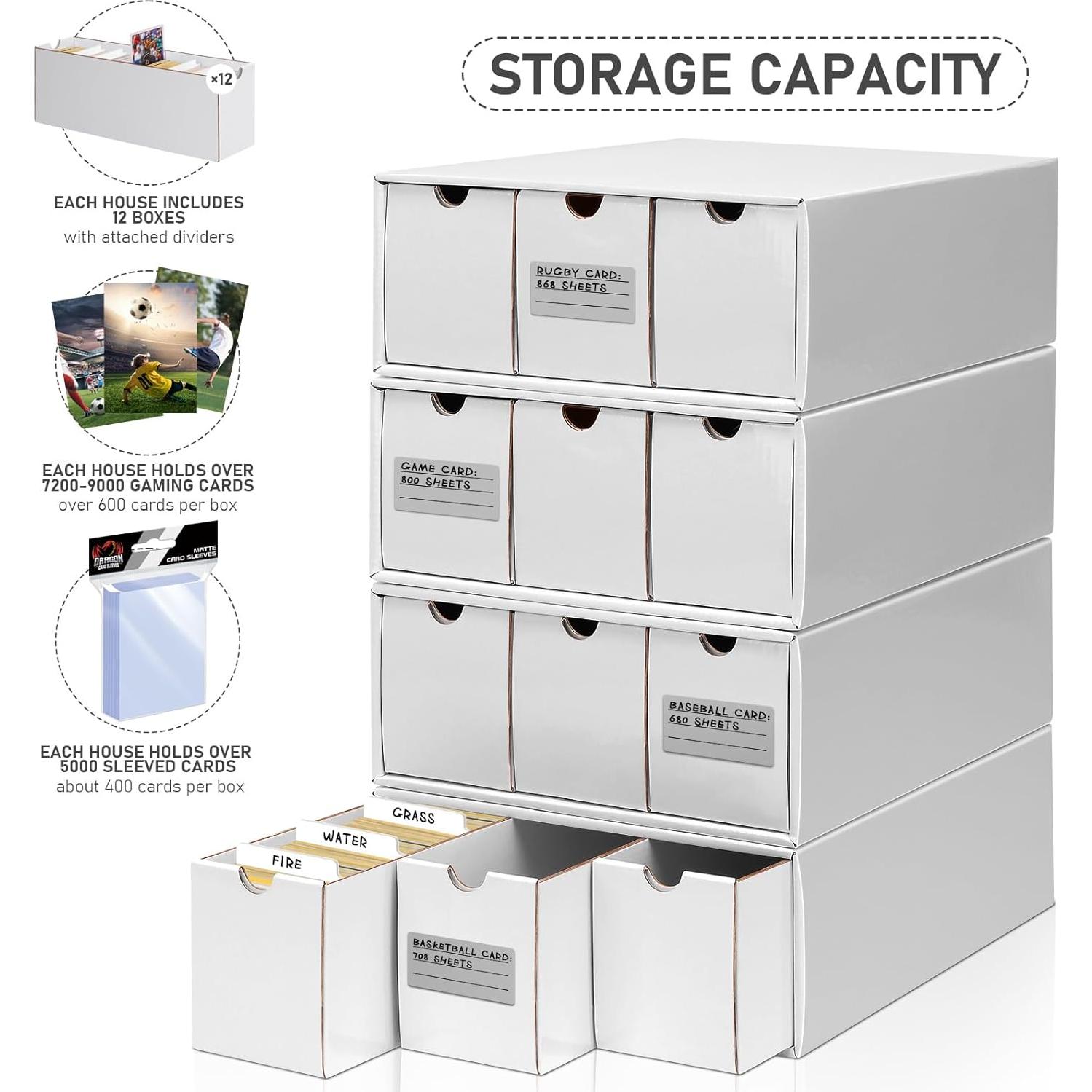 Caja de Almacenamiento Homthy 12 Paquete para Cartas 600 Cap.