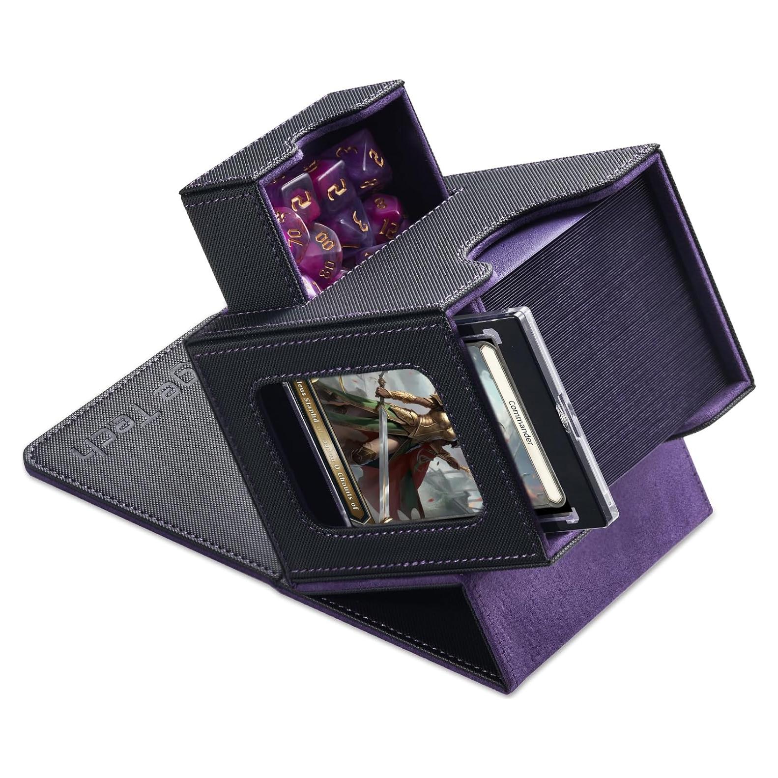 Caja para Cartas MTG Commander Mage Tech Plus - Negro/Púrpura