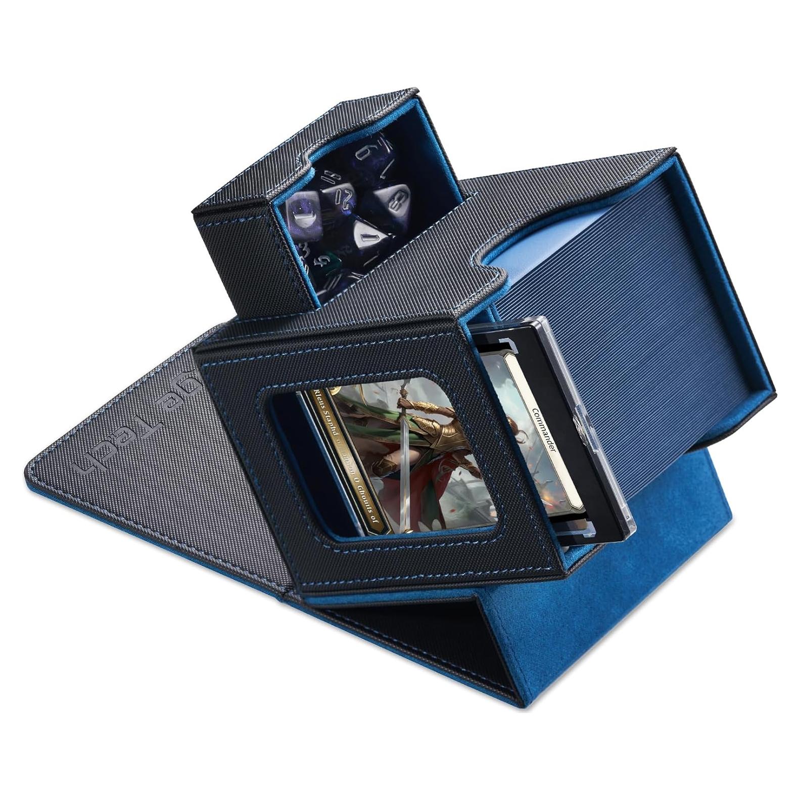 Caja de Cartas para MTG Commander Mage Tech - Negro/Azul