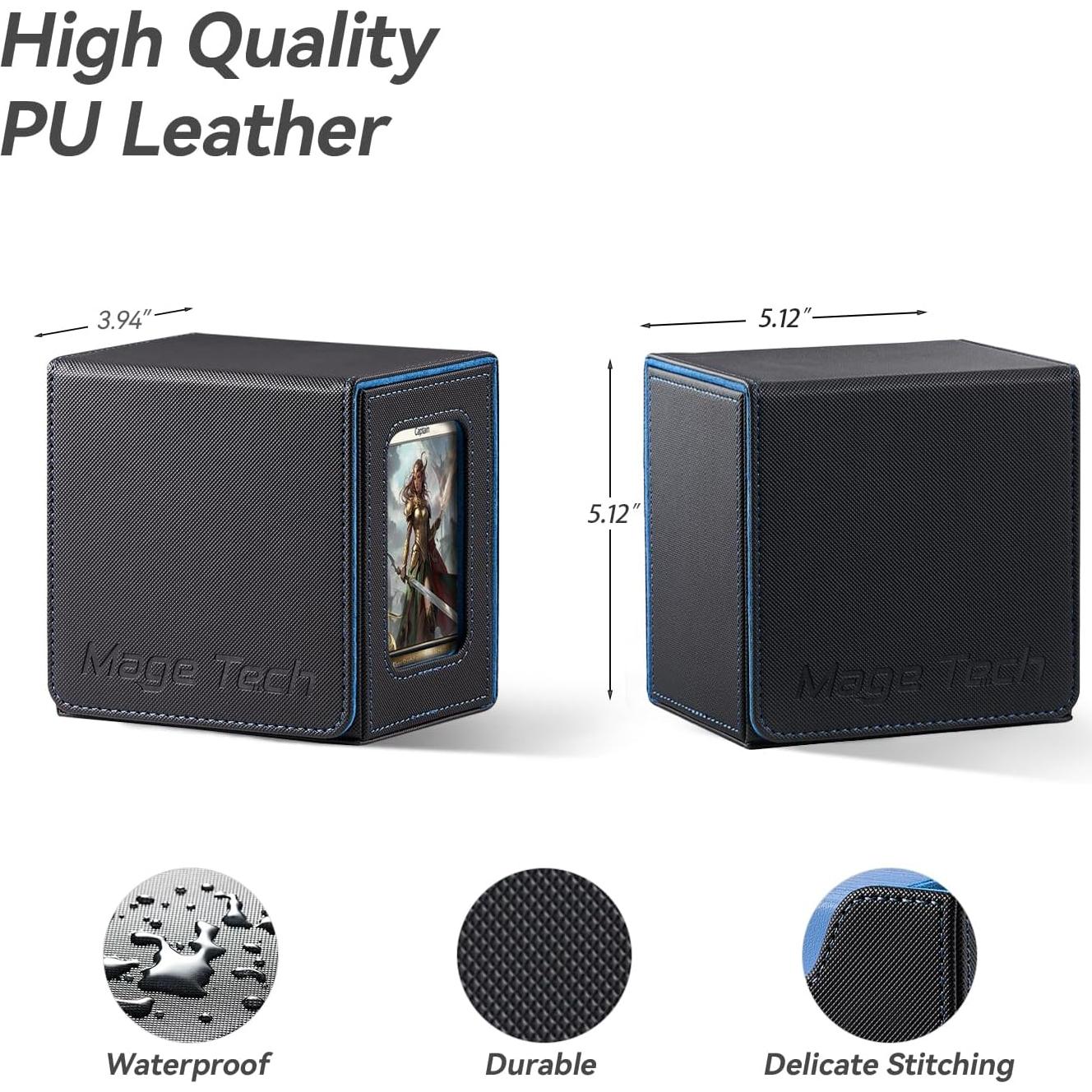 Caja de Cartas para MTG Commander Mage Tech - Negro/Azul