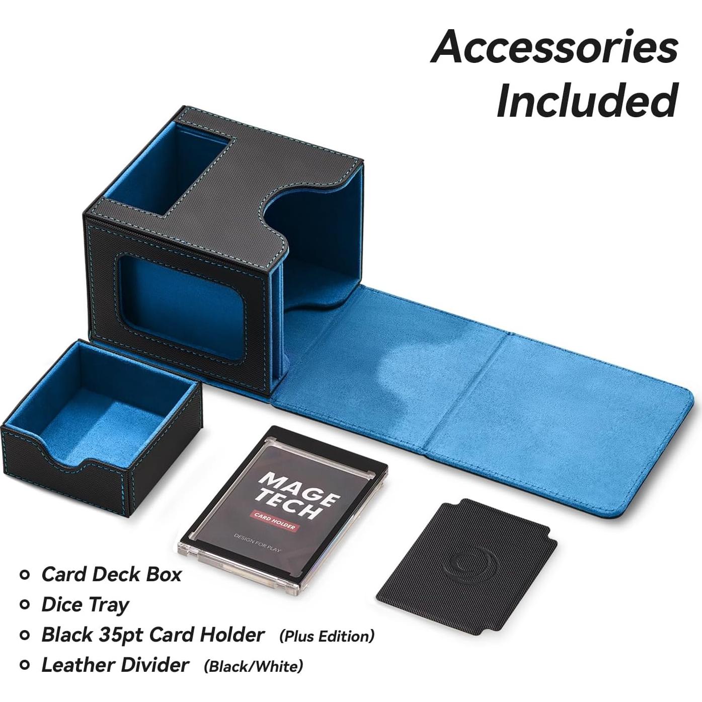 Caja de Cartas para MTG Commander Mage Tech - Negro/Azul