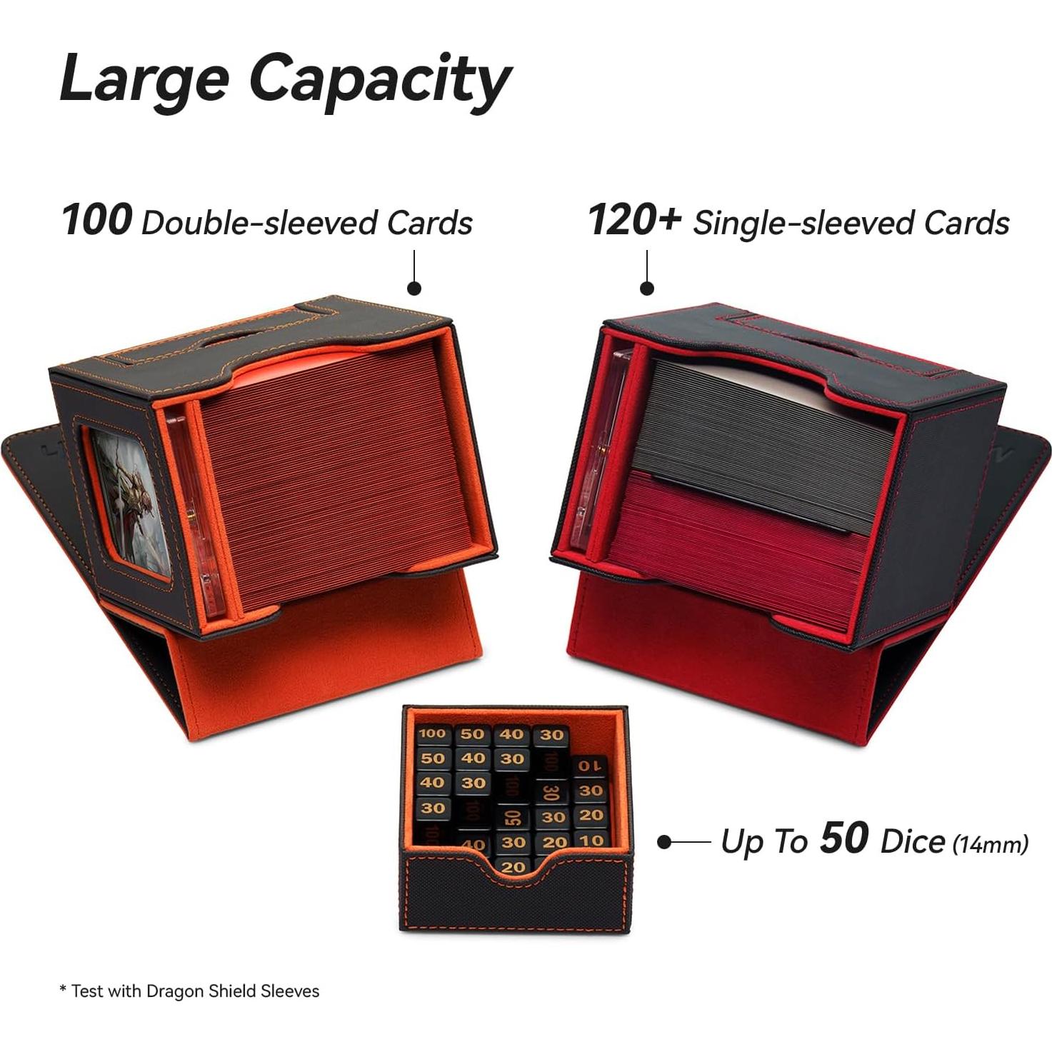 Caja para Cartas MTG Commander Mage Tech - 100 Cartas - Negro/Verde