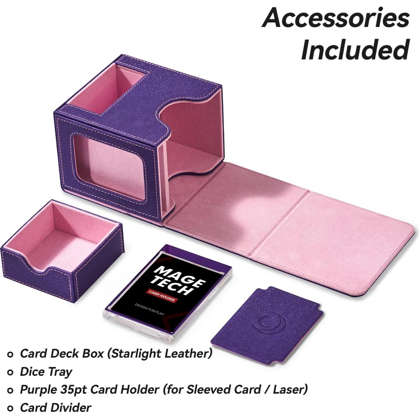 Caja de Cartas para MTG Commander Mage Tech - 100 Cartas Doble Manga