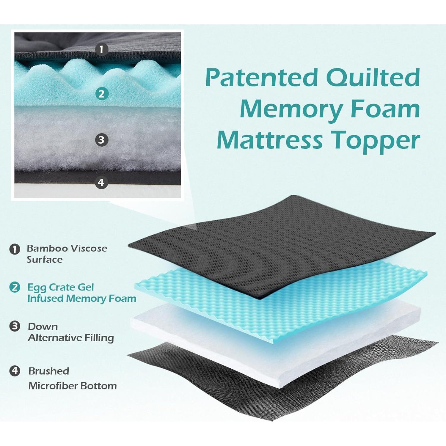 Colchón Topper Hansleep Twin Espuma Viscoelástica 99x191 cm