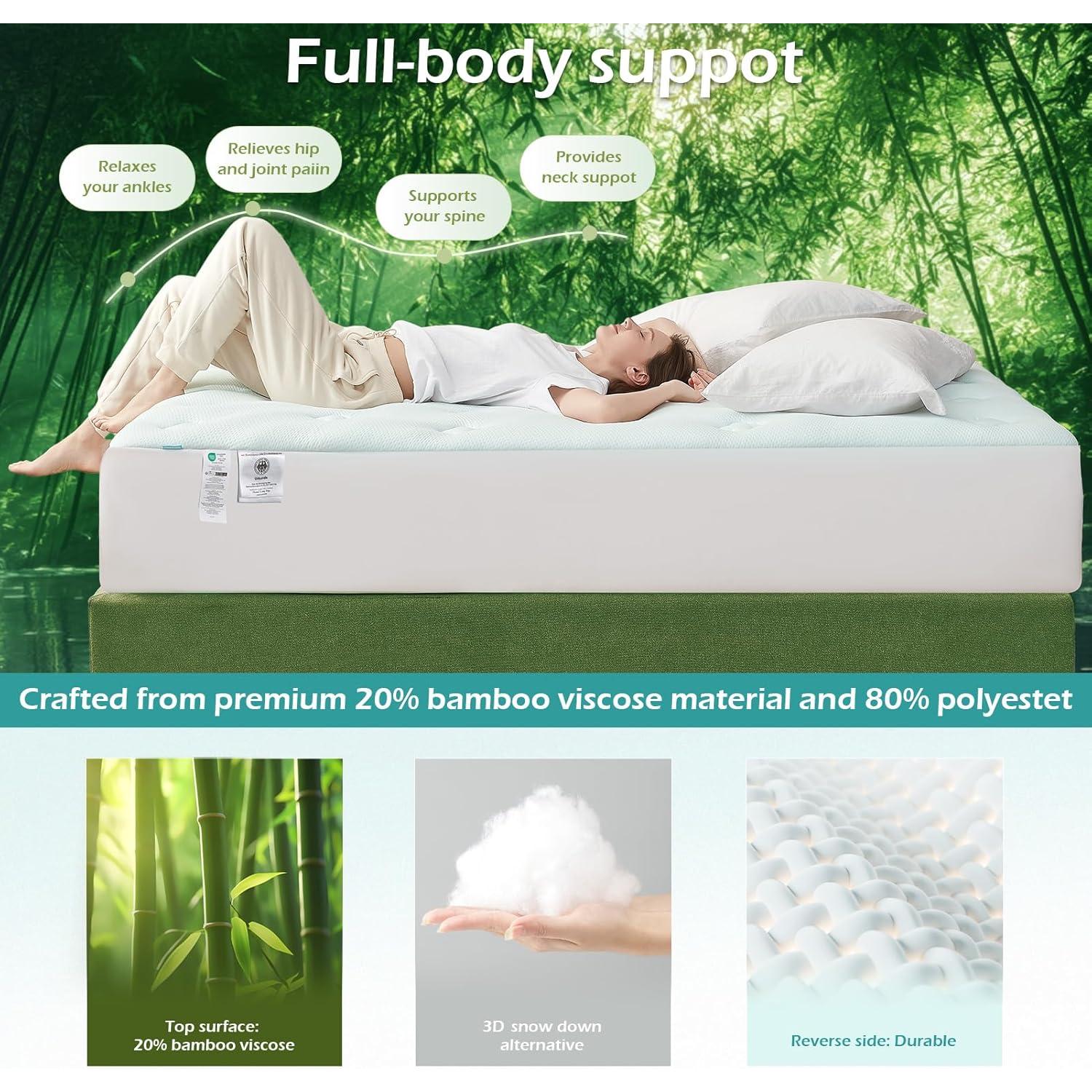 Colchón Topper Hansleep Twin Espuma Viscoelástica 99x191 cm