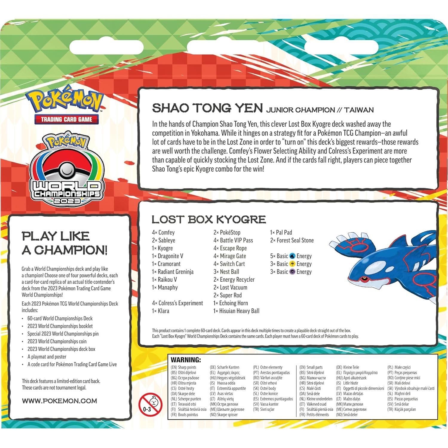 Baraja Campeonato Mundial Pokémon 2023 - Shao Tong Yen