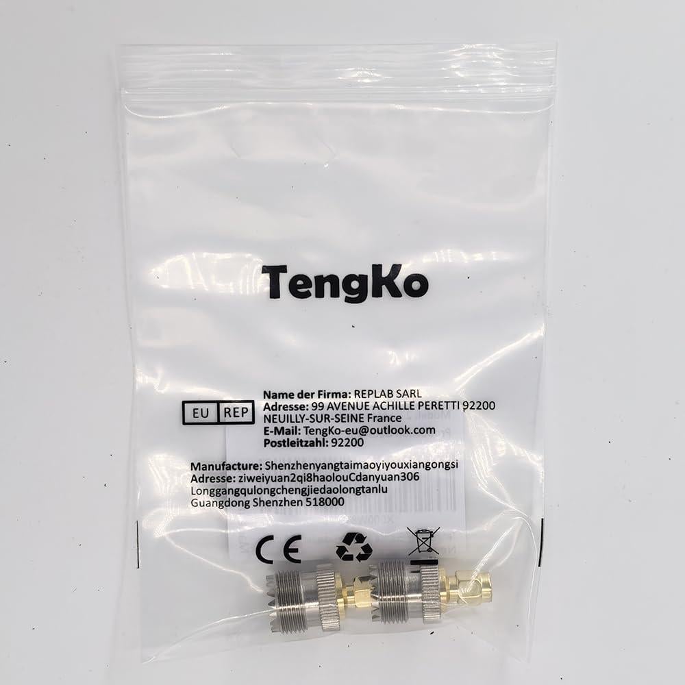 Adaptador UHF hembra a SMA macho TengKo - 2 paquetes