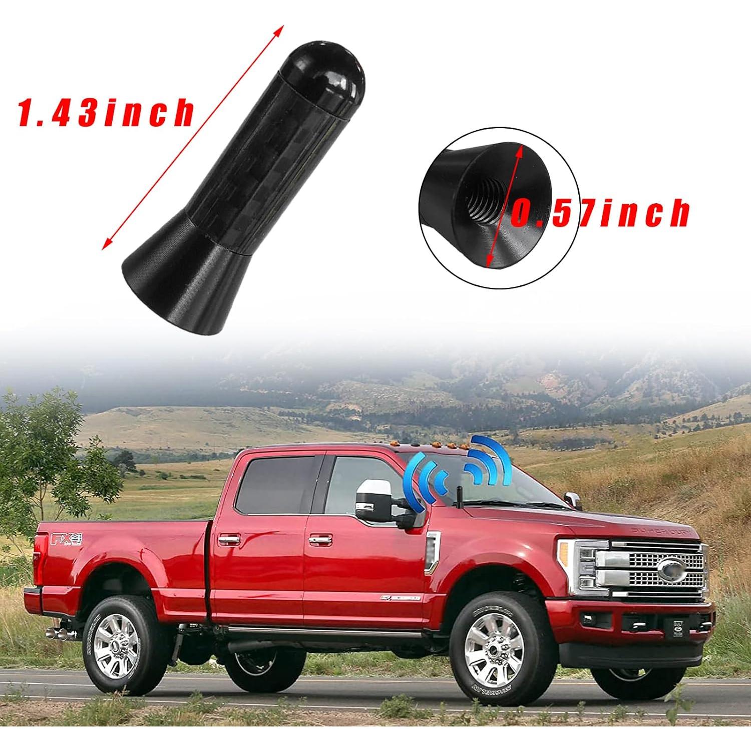 Antena Corta para Auto Augeny, Fibra de Carbono, Negro