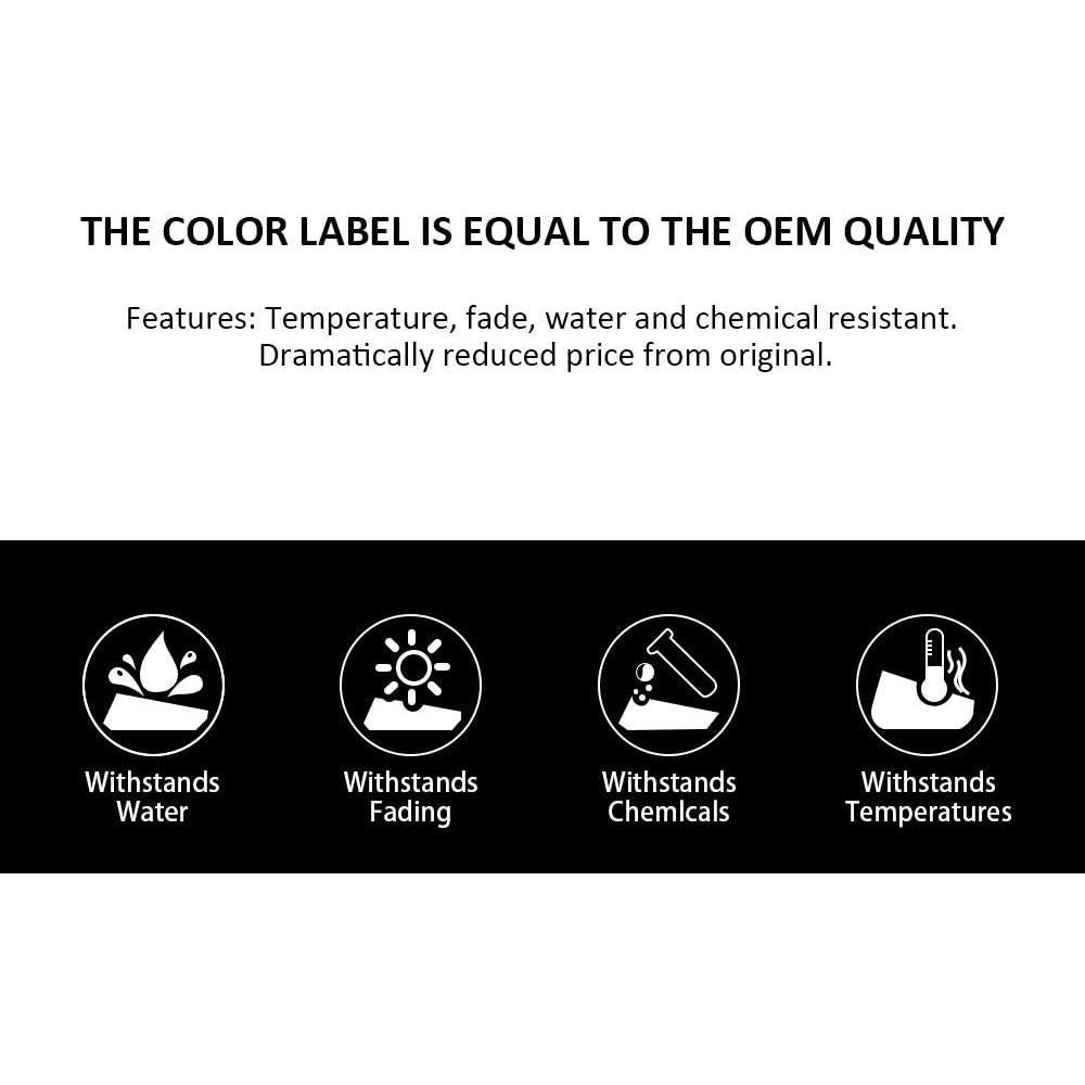 Cinta de Etiqueta Oozmas TZe-151 24mm Negra Transparente 4PK