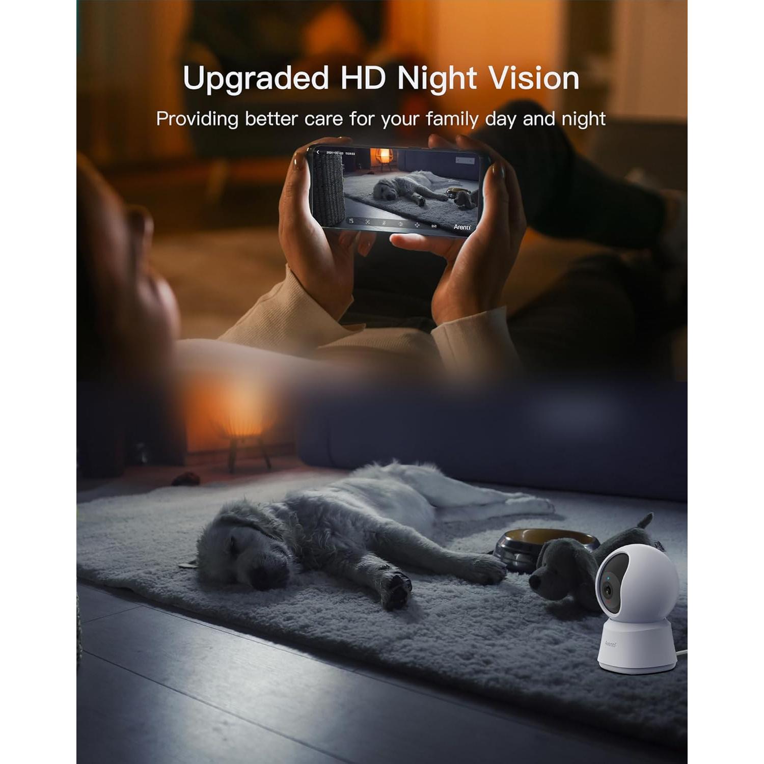 Cámara de Seguridad ARENTI P2Q 4MP WiFi Doble Banda