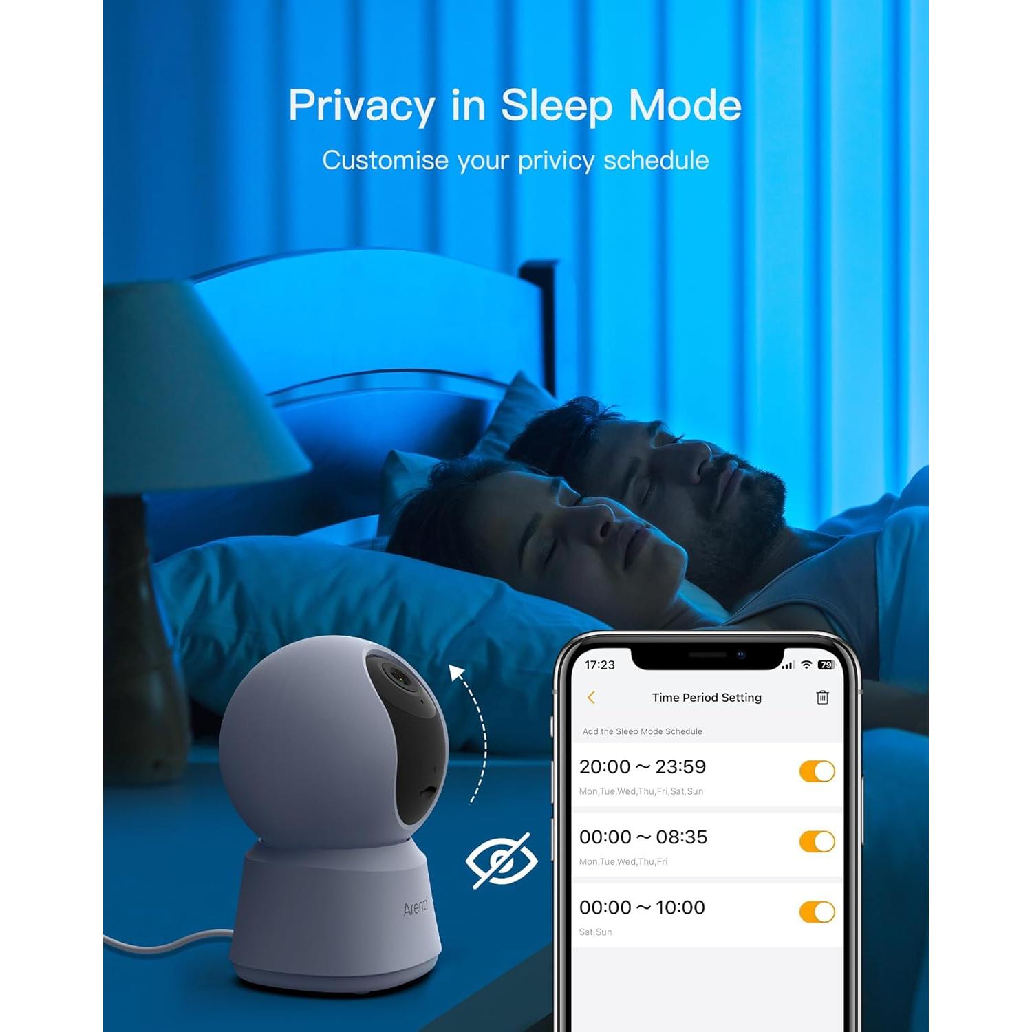 Cámara de Seguridad ARENTI P2Q 4MP WiFi Doble Banda