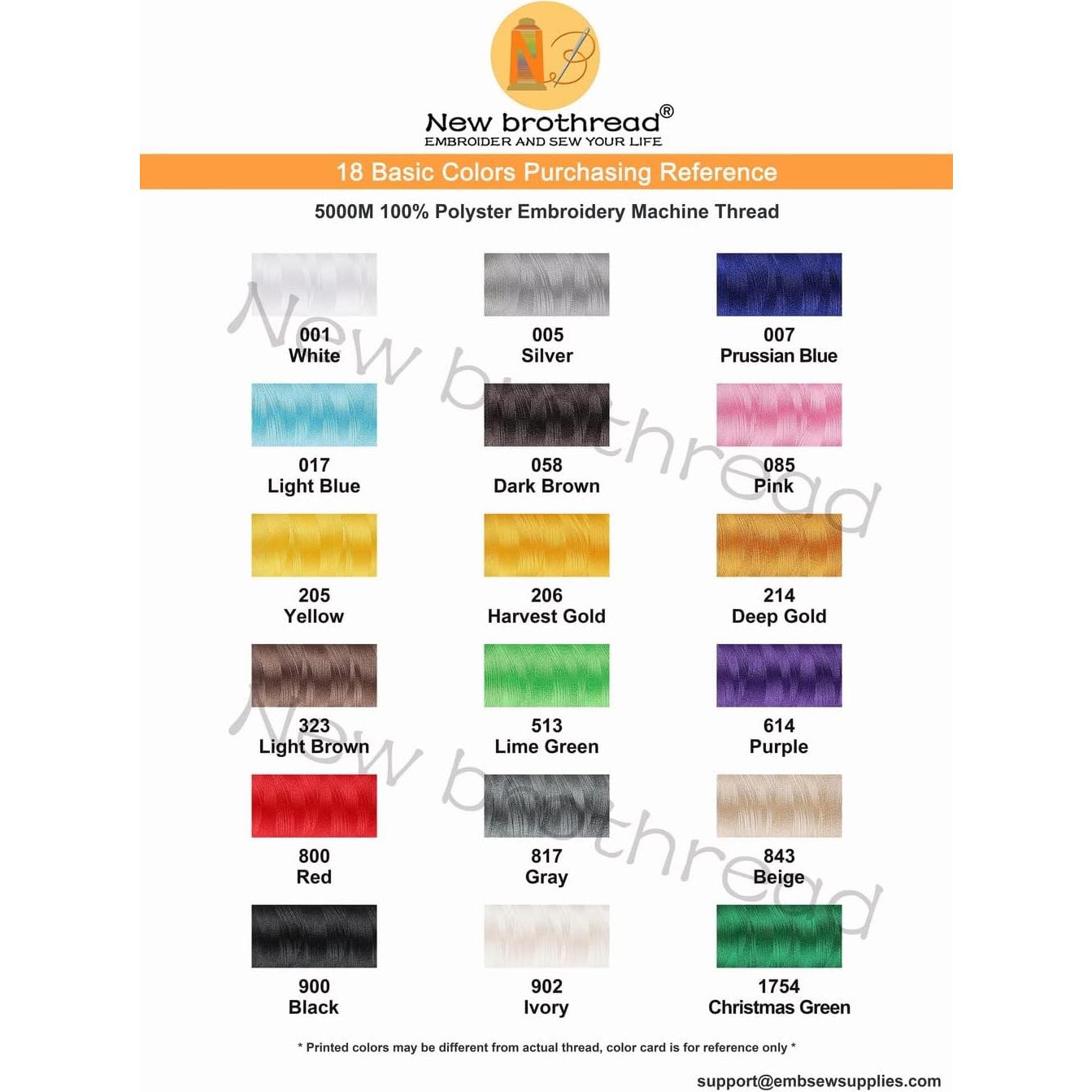 Hilo de Bordado New brothread 5000M 40WT Poliester Beige