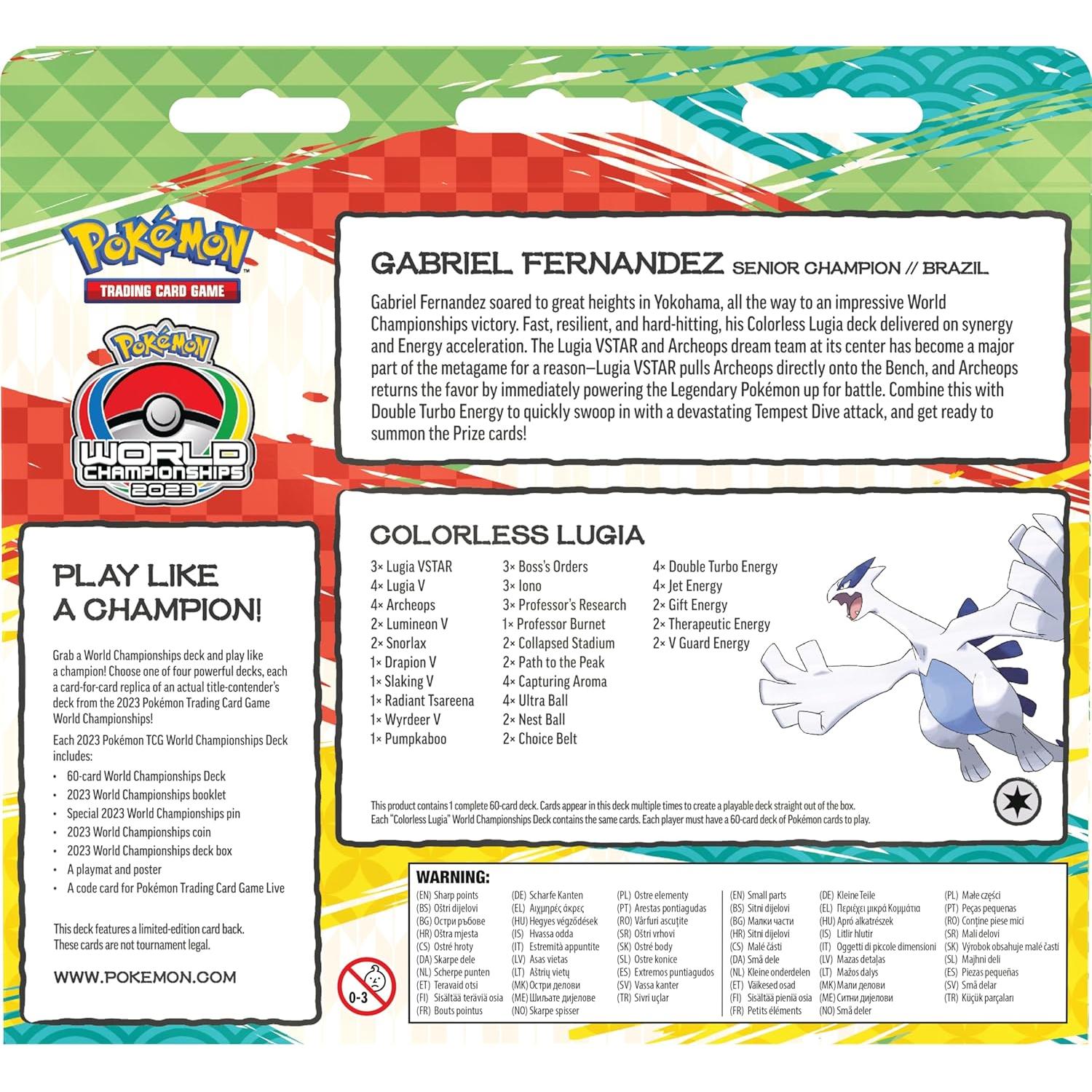 Baraja Campeonato Mundial Pokémon 2023 - Gabriel Fernández