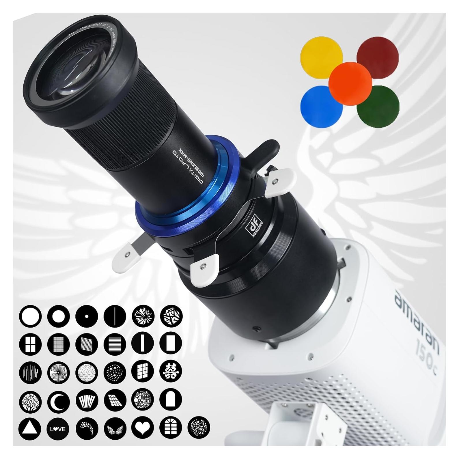 Montura Bowens Snoot Óptico DF para Fotografía Amaran 150C