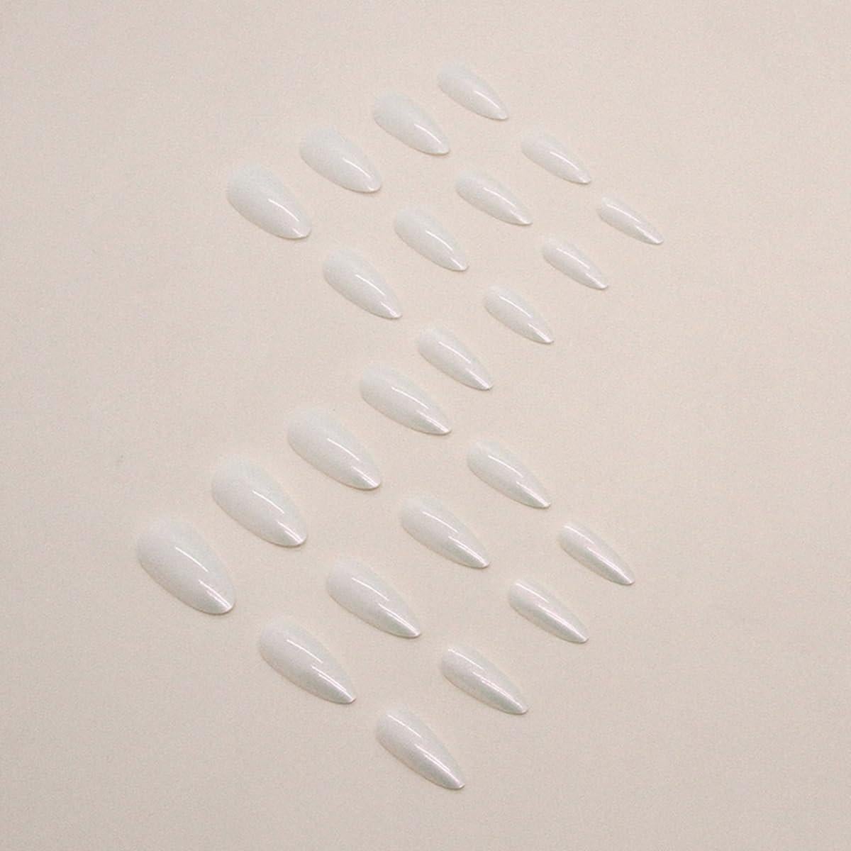 Uñas Postizas Almendra Mediana CTTHNBD 24 Pcs Acrílicas Brillantes